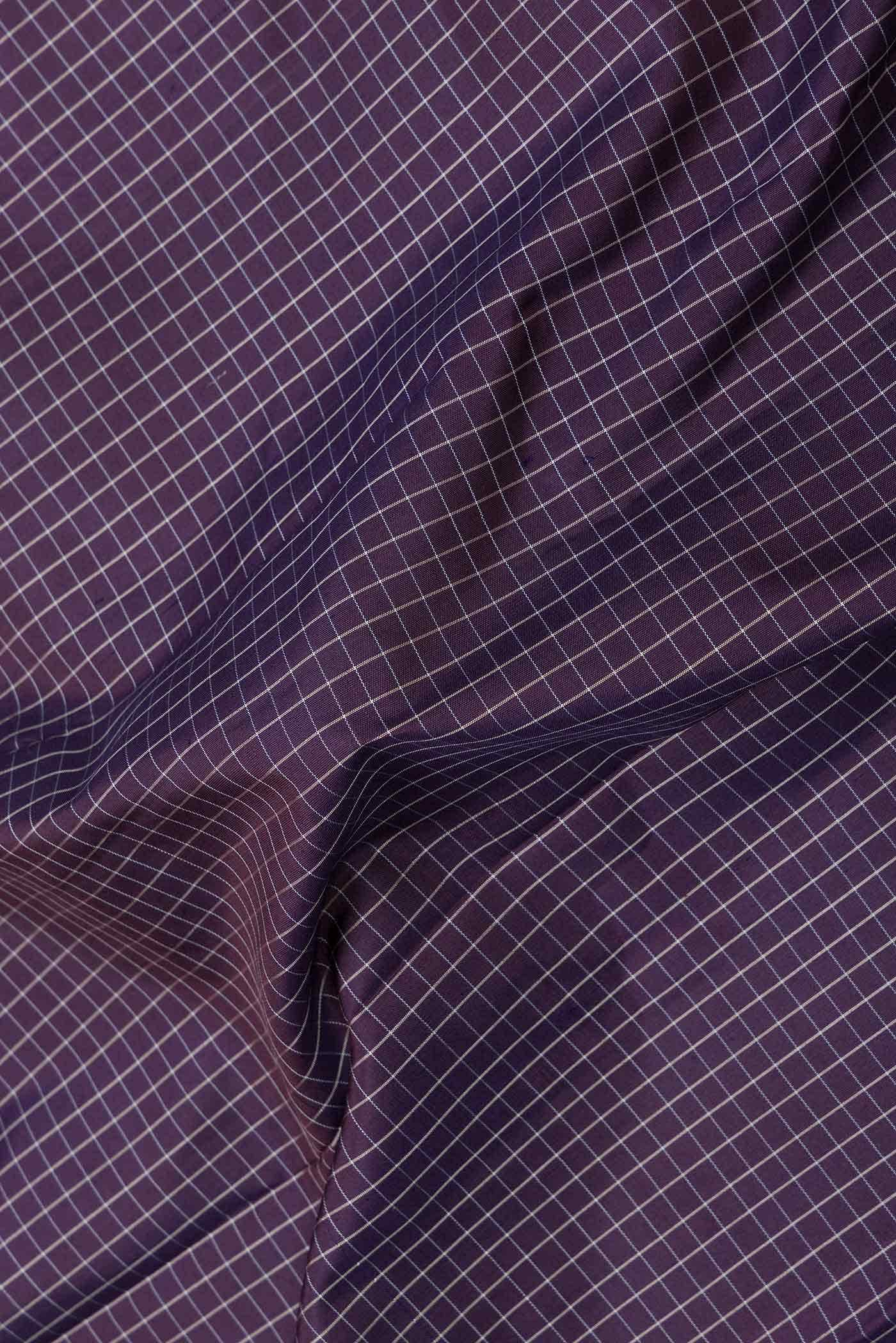 Pure Silk Pure Zari Burgundy Dual Tone Kanchipuram Saree