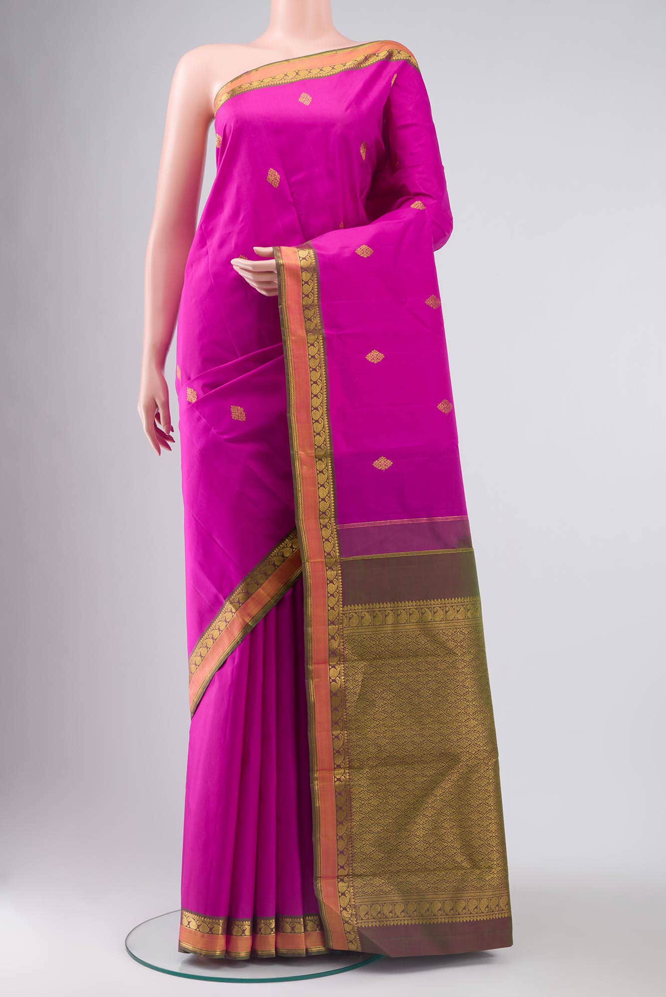 Pink Kanchipuram Silk Saree