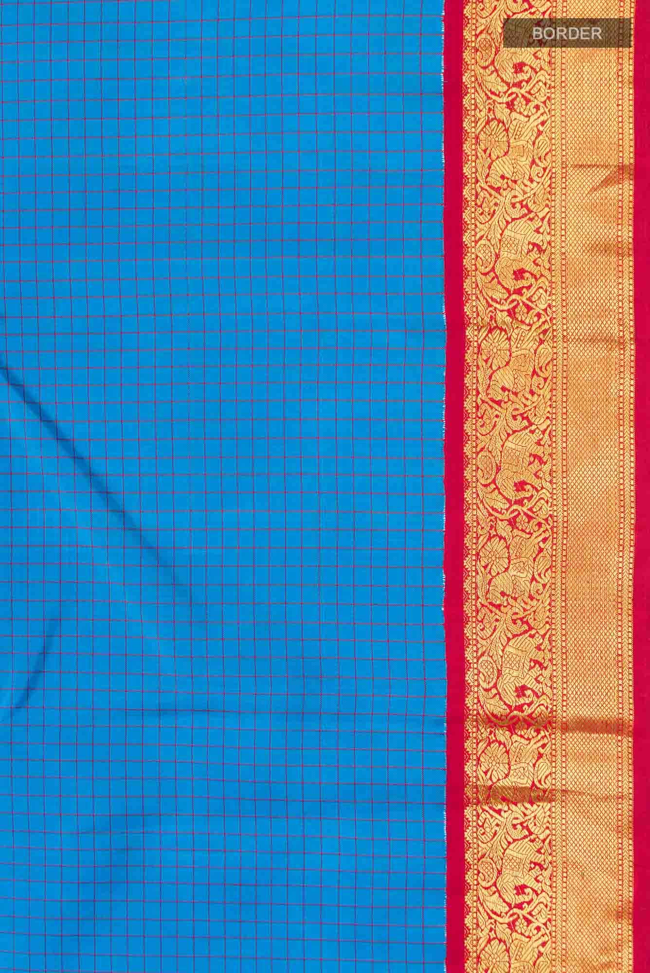 Blue Kanchipuram Silk Saree
