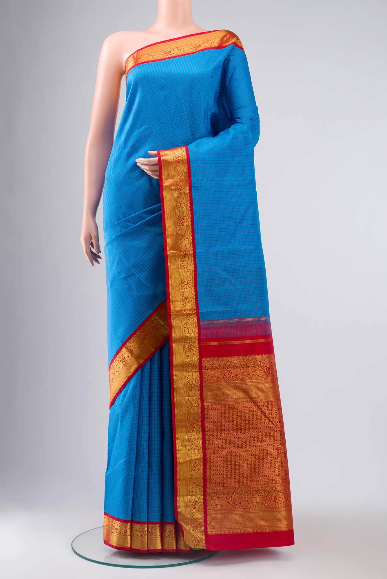 Blue Kanchipuram Silk Saree