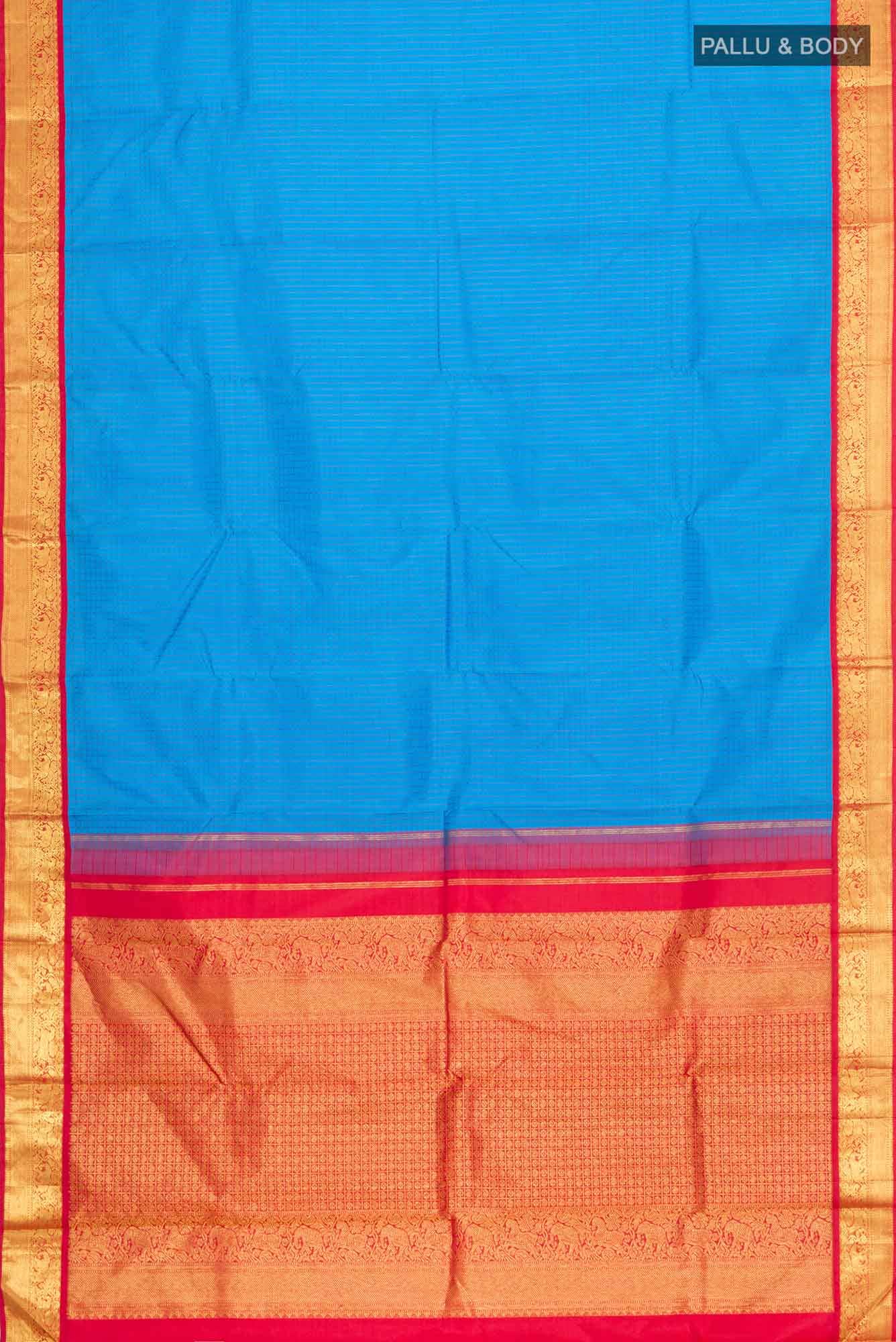 Blue Kanchipuram Silk Saree