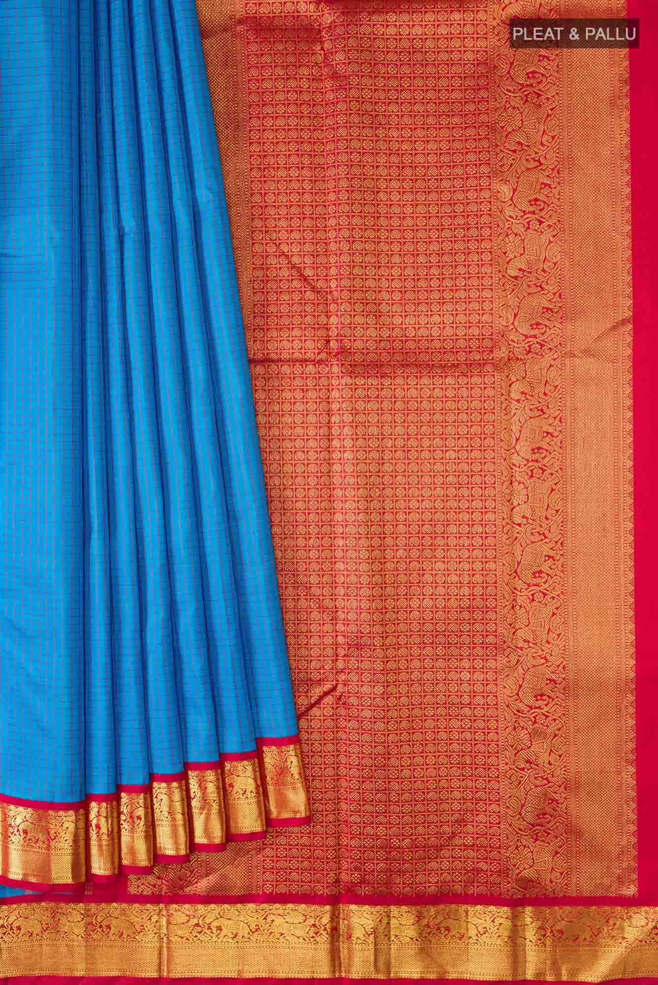 Blue Kanchipuram Silk Saree