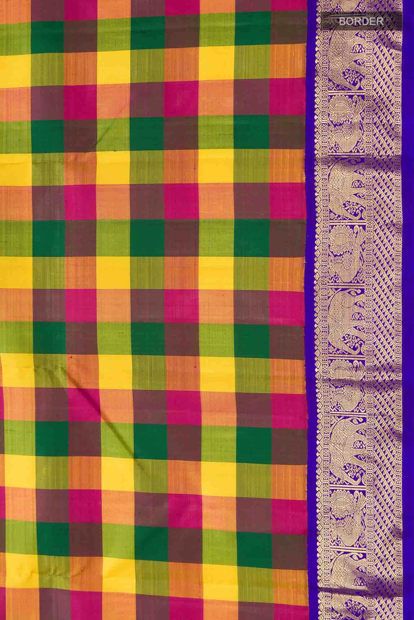 Multi Kanchipuram Silk Saree