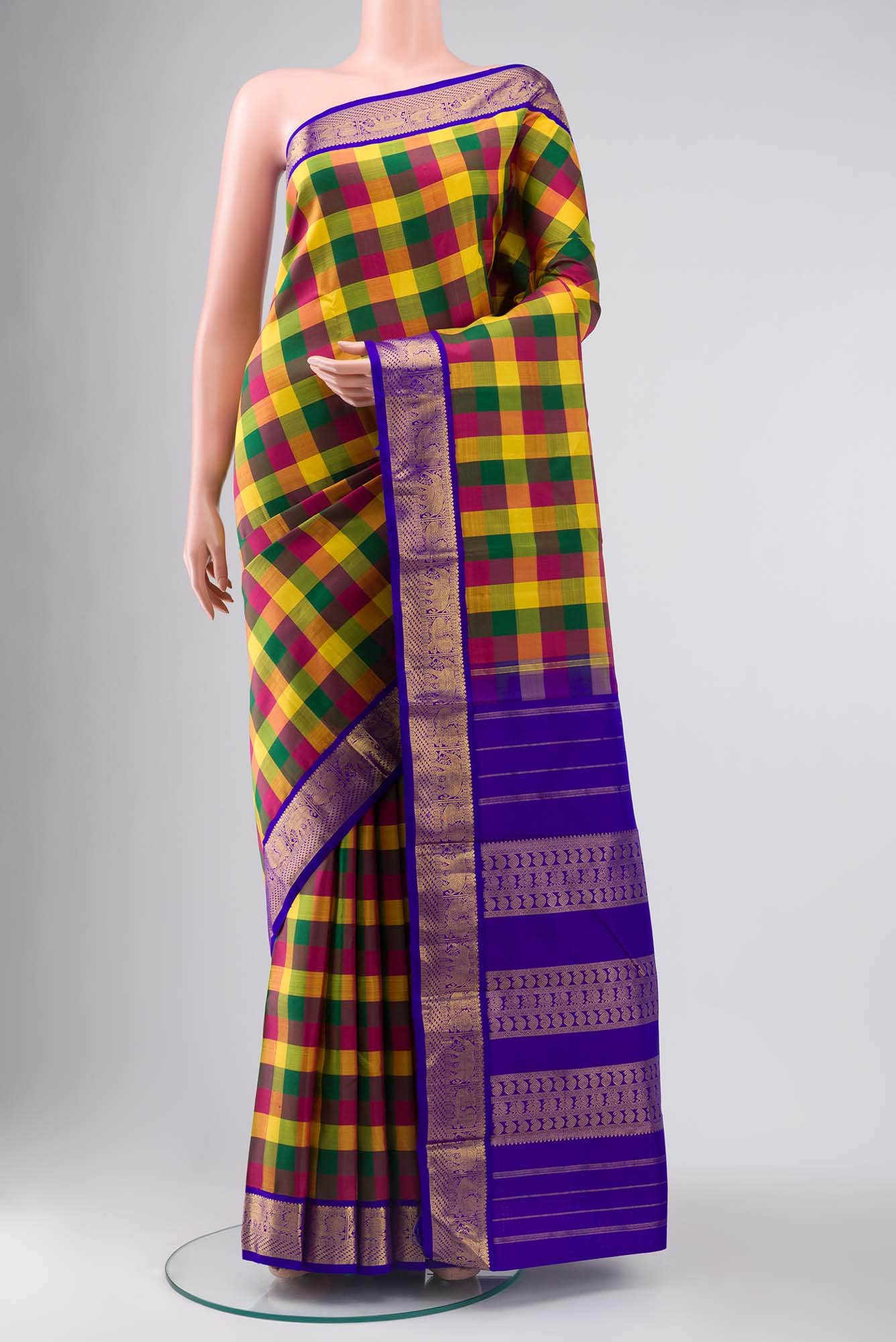 Multi Kanchipuram Silk Saree