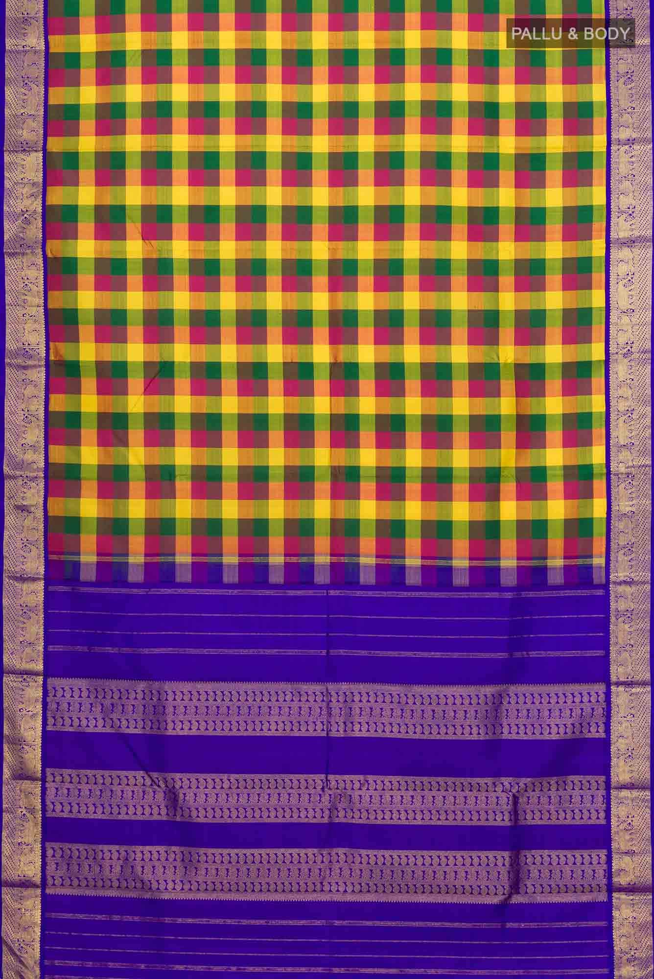 Multi Kanchipuram Silk Saree