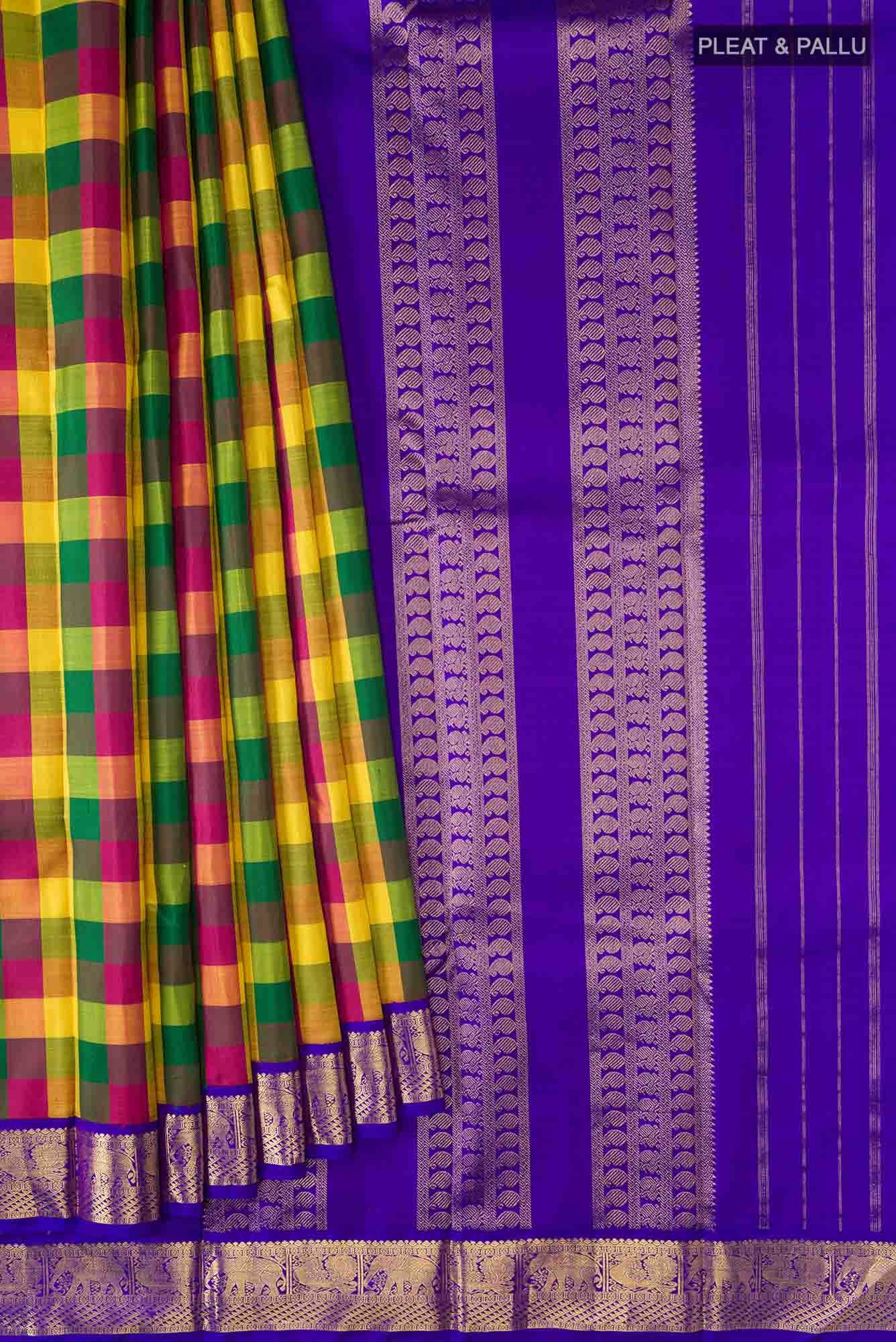 Multi Kanchipuram Silk Saree