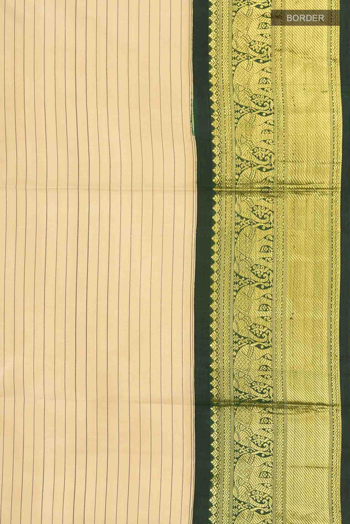 Sandal Kanchipuram Silk Saree