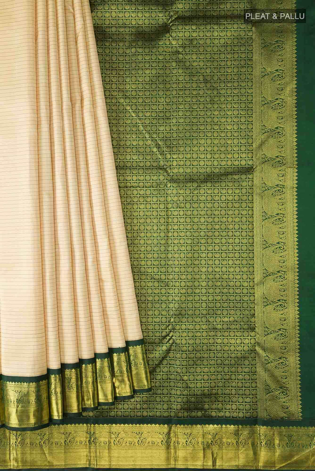 Sandal Kanchipuram Silk Saree