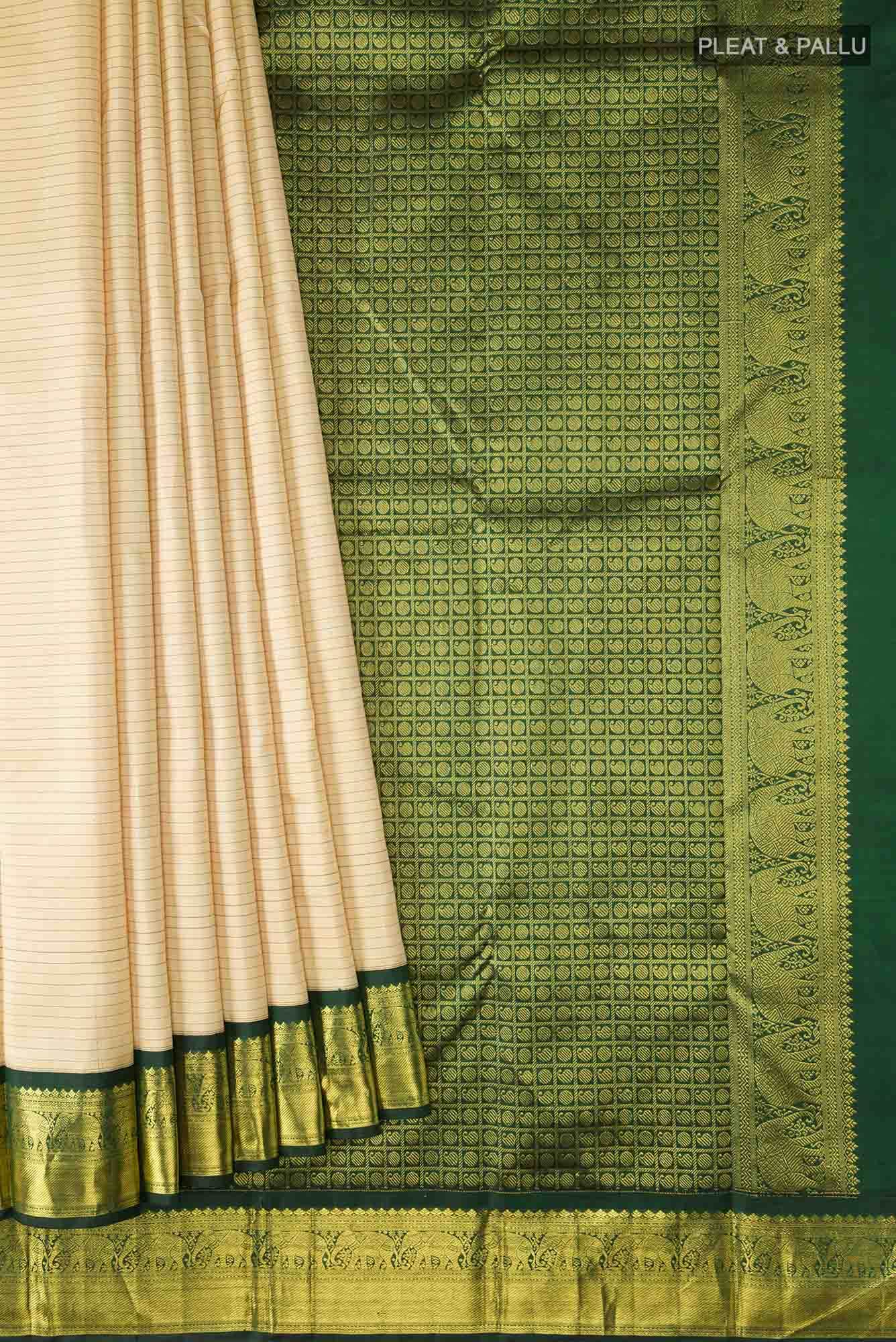 Sandal Kanchipuram Silk Saree