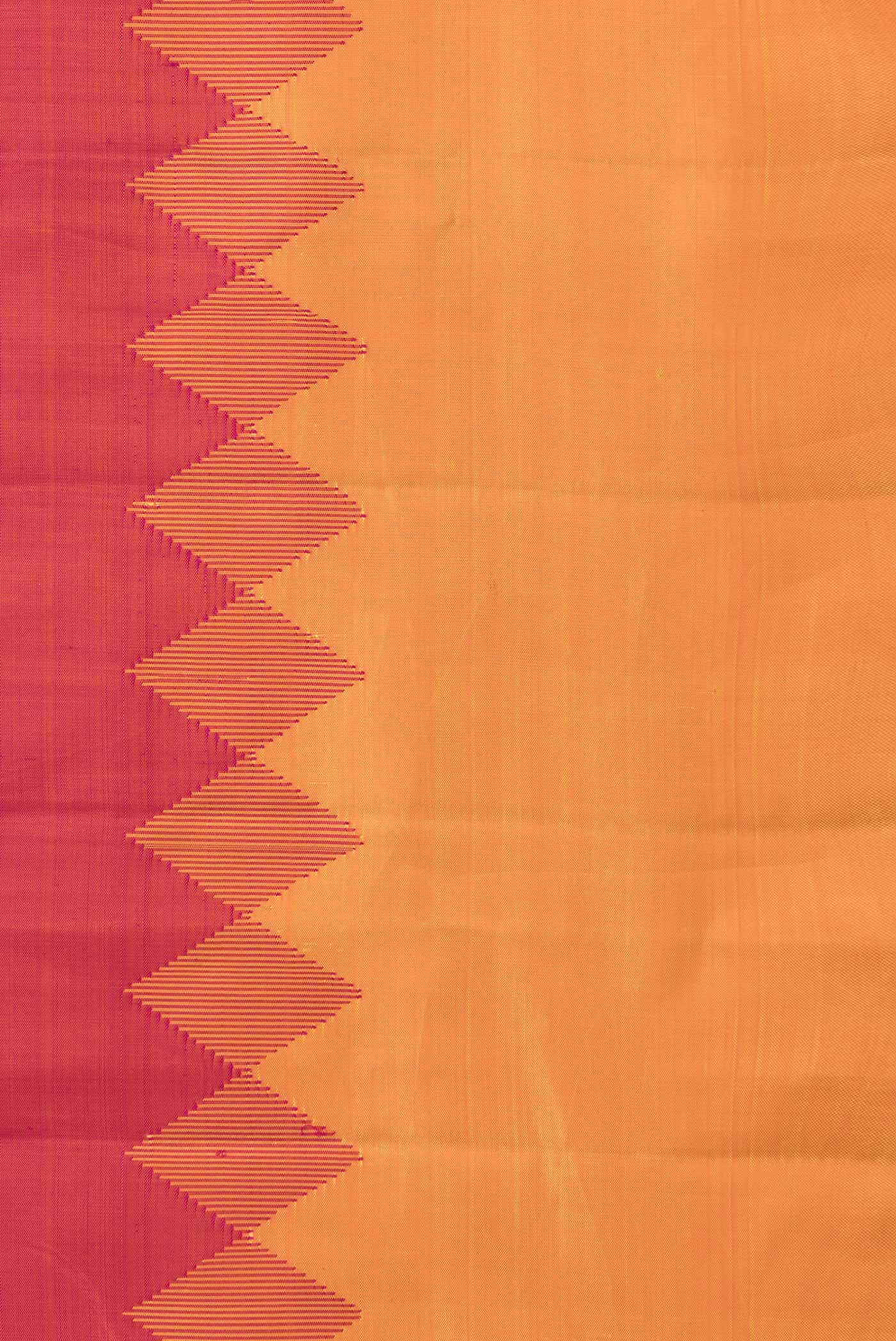 Dark Pink Dual Tone Kanchipuram Silk Saree
