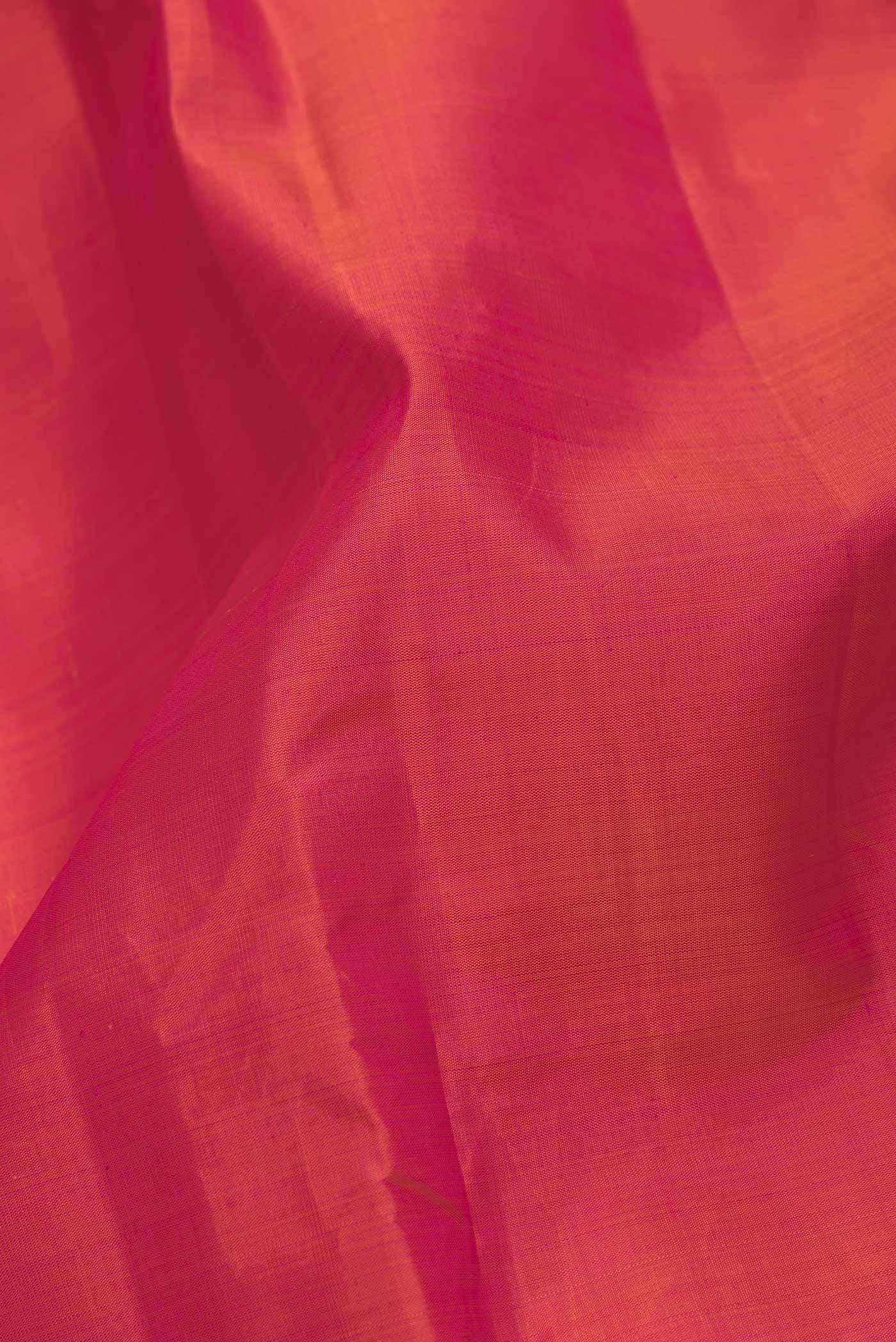 Dark Pink Dual Tone Kanchipuram Silk Saree