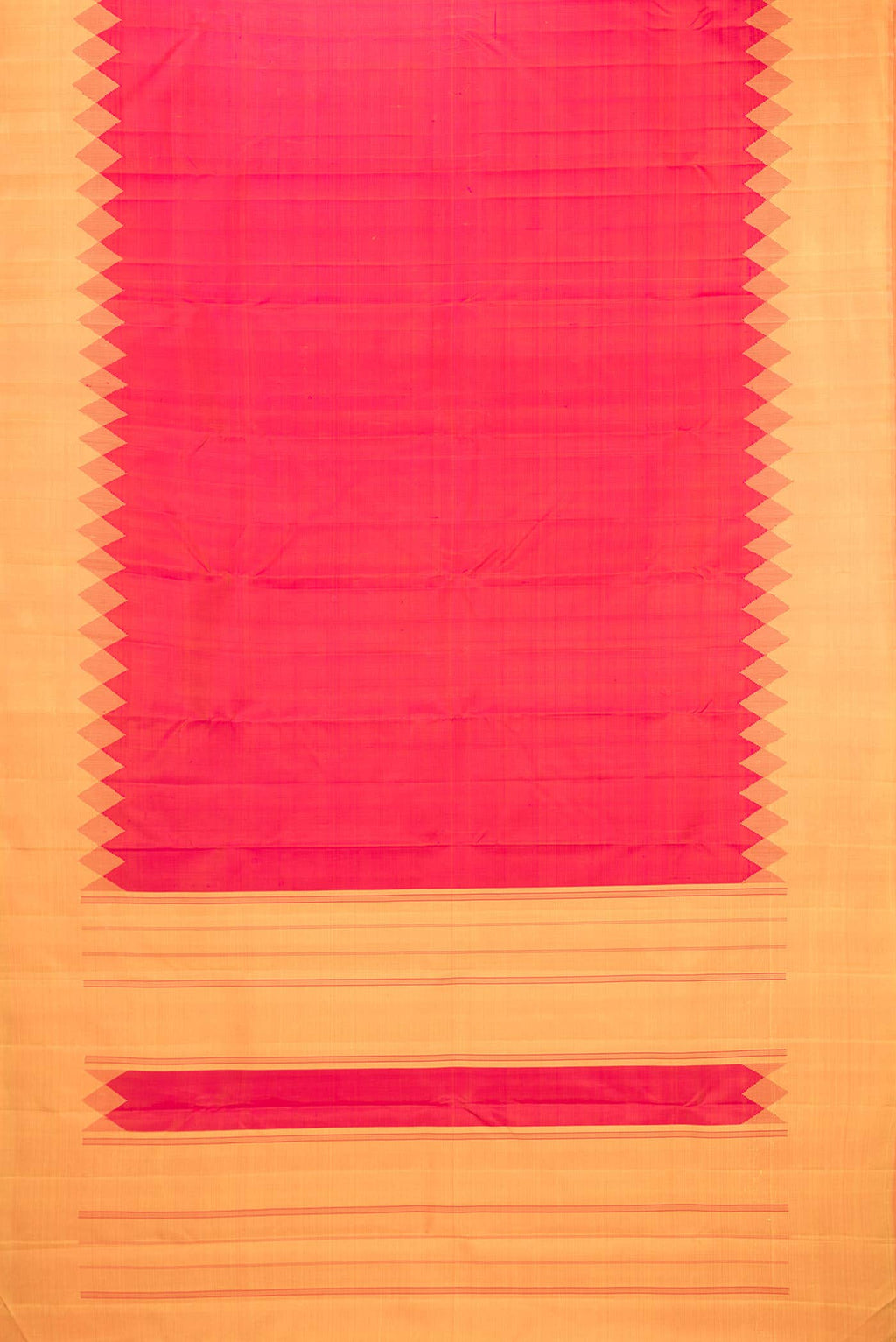 Dark Pink Dual Tone Kanchipuram Silk Saree