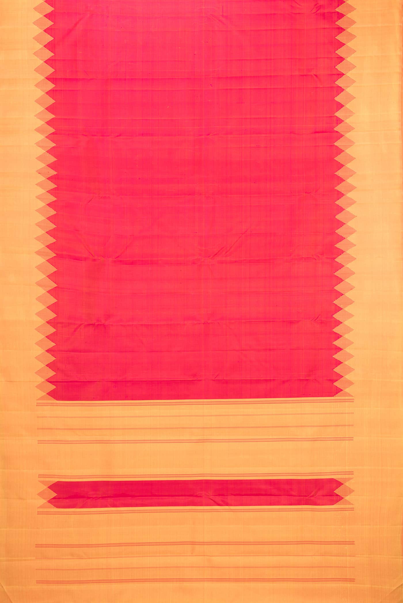 Dark Pink Dual Tone Kanchipuram Silk Saree
