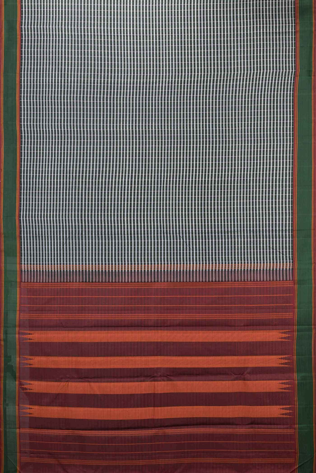 Black Dual Tone Kanchipuram Silk Saree