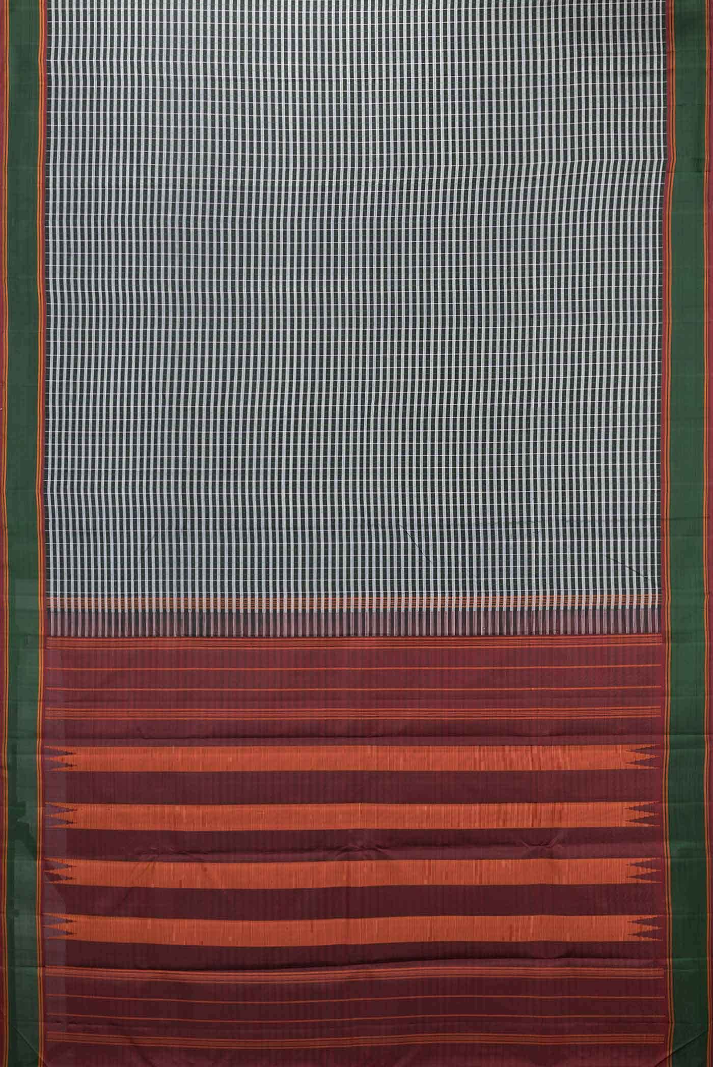 Black Dual Tone Kanchipuram Silk Saree