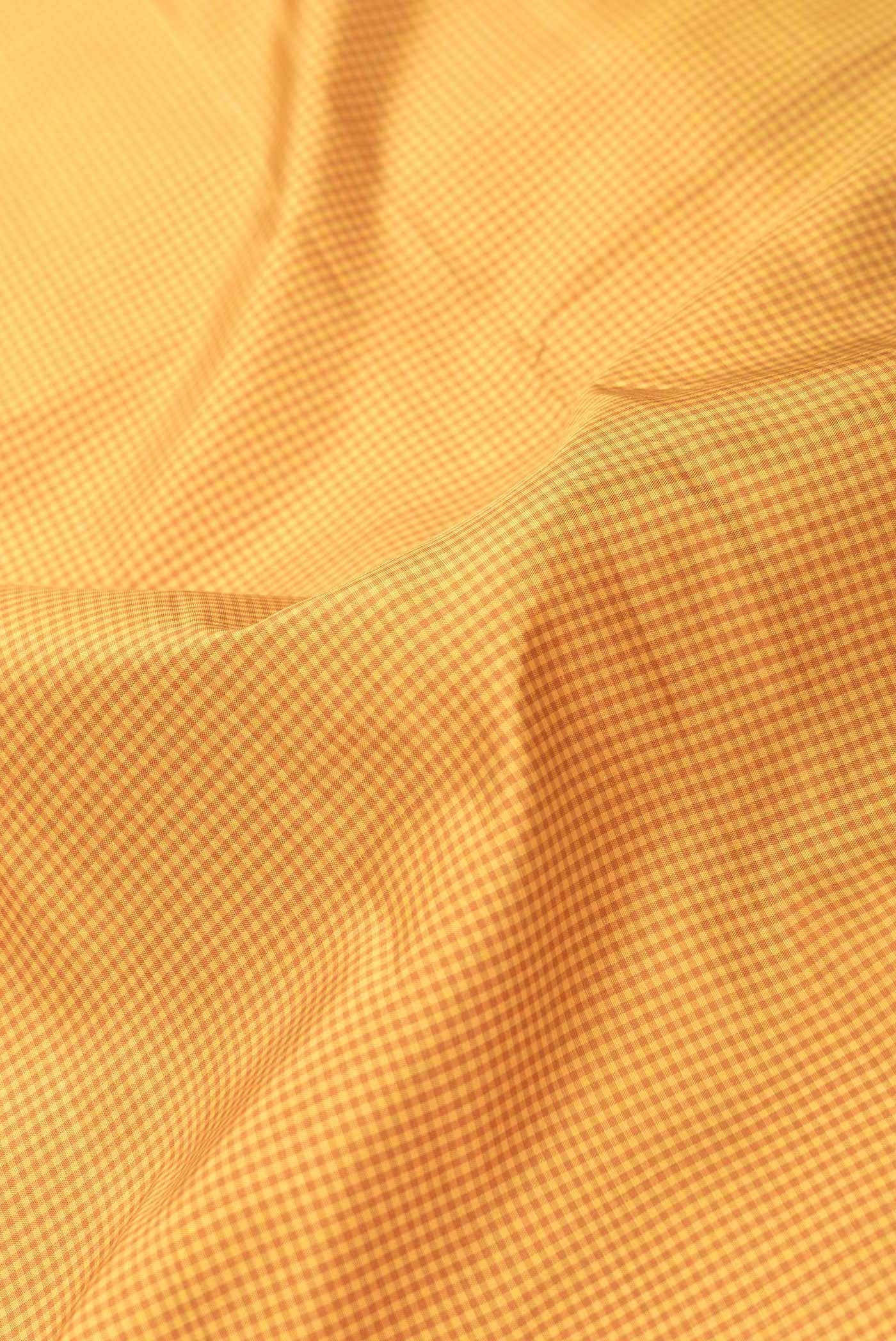 Pure Silk Pure Zari Mustard Dual Tone Kanchipuram Saree