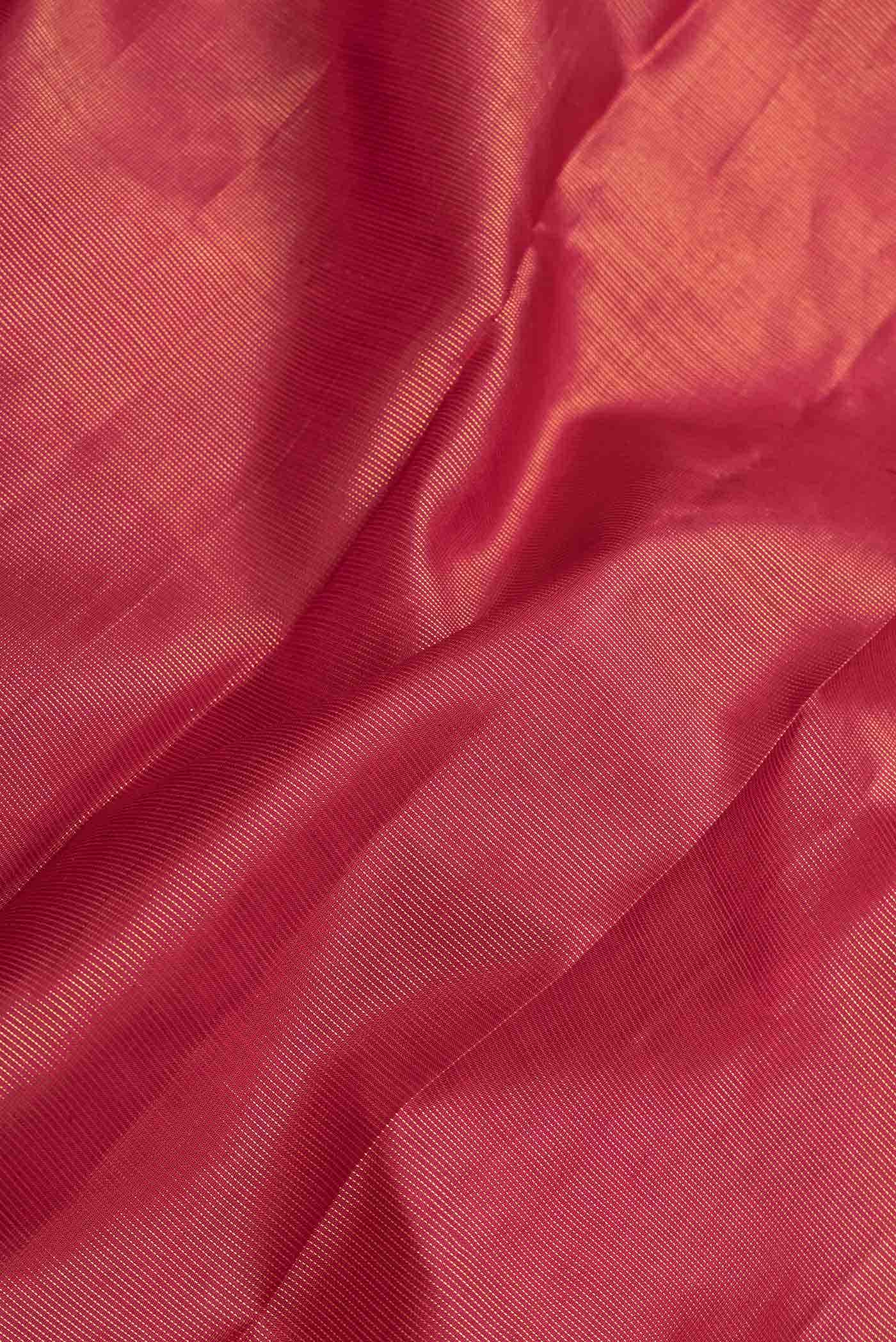 Dark Pink Dual Tone Kanchipuram Silk Saree