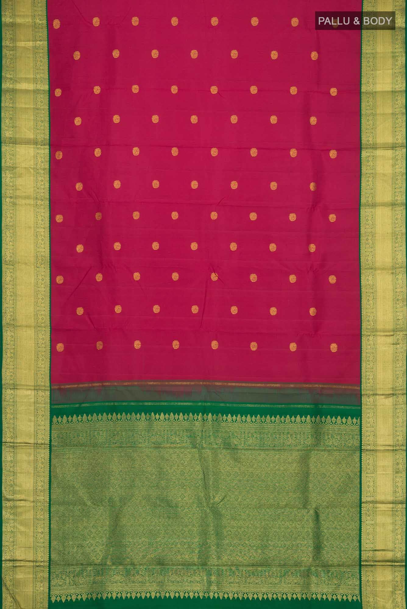 Maroon Kanchipuram Silk Saree