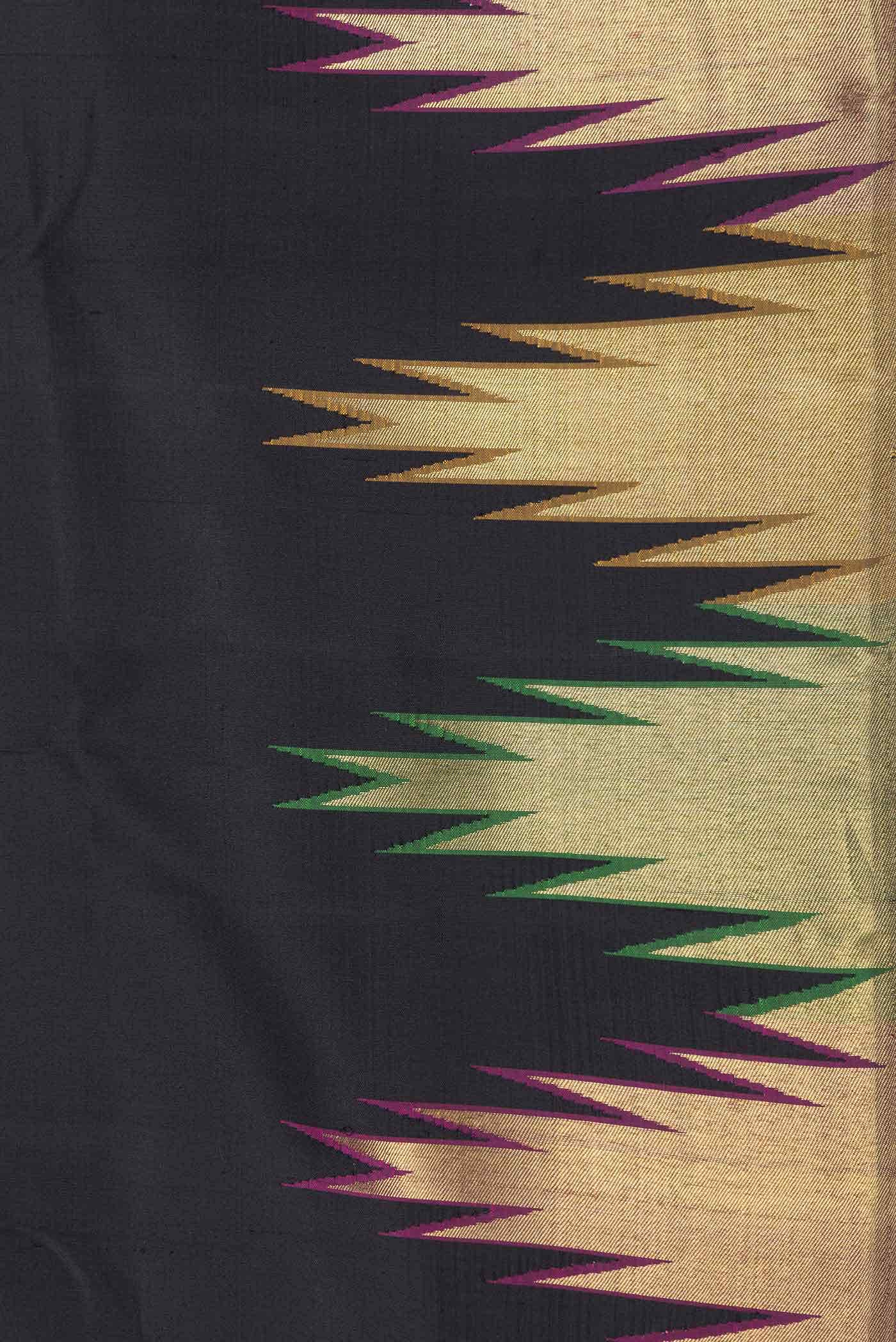 Black Kanchipuram Silk Saree