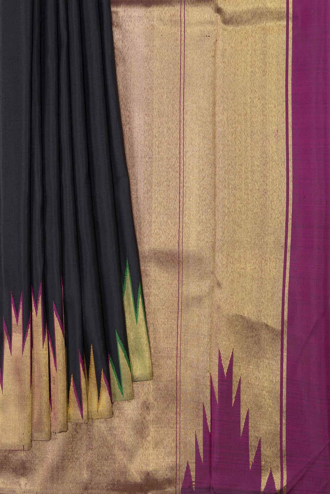 Black Kanchipuram Silk Saree