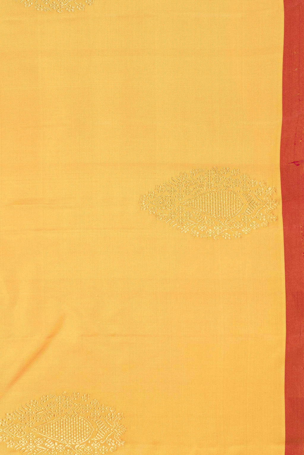 Pure Silk Pure Zari Mustard Dual Tone Kanchipuram Saree