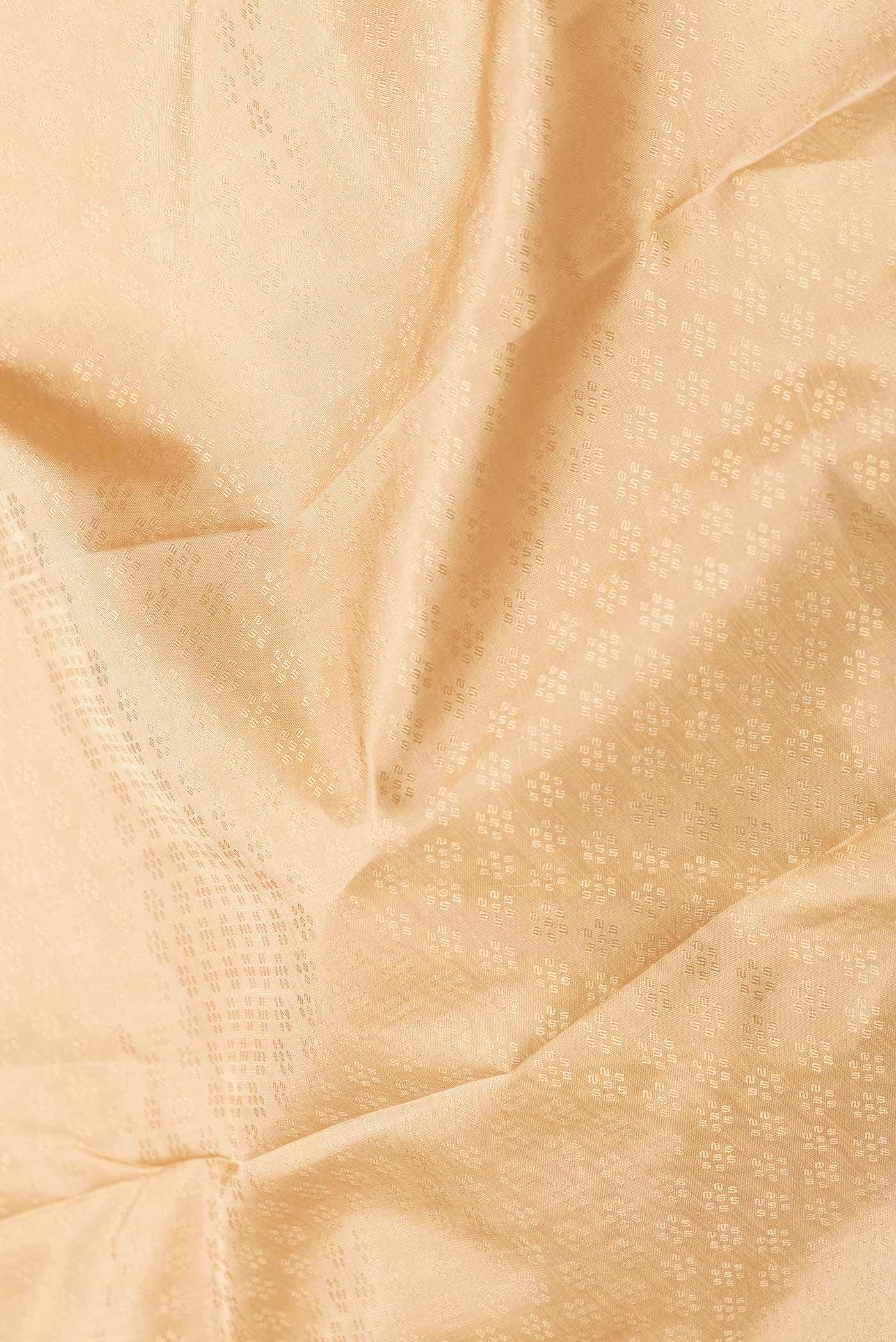 Pure Silk Pure Zari Beige Dual Tone Kanchipuram Saree