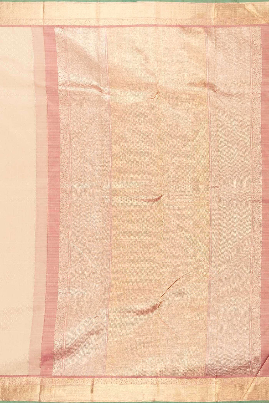 Pure Silk Pure Zari Beige Dual Tone Kanchipuram Saree