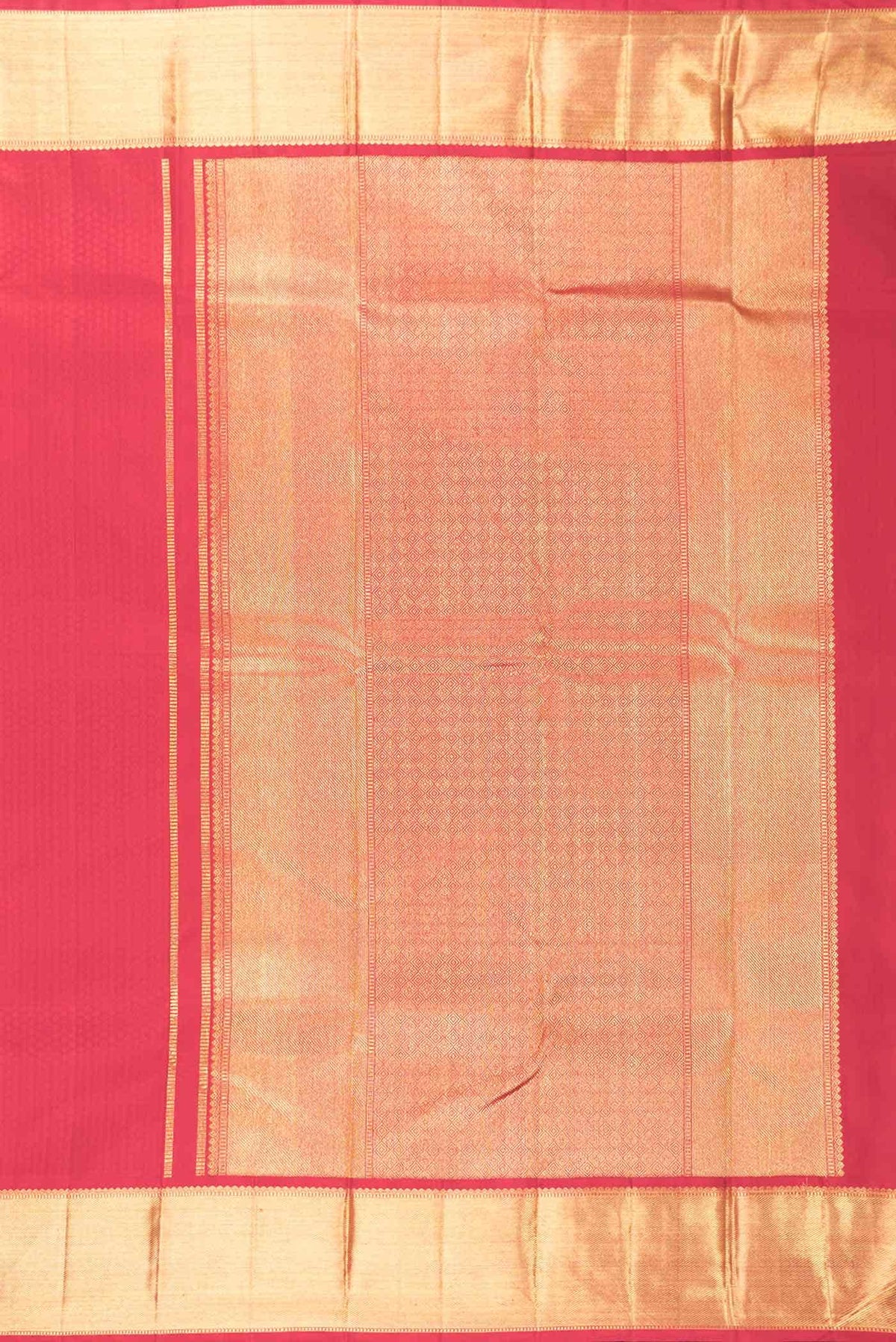 Pure Silk Pure Zari Red Dual Tone Kanjivaram Saree