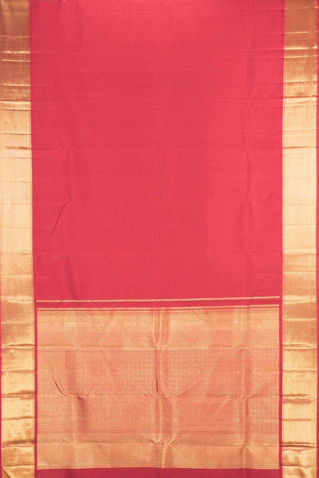Pure Silk Pure Zari Red Dual Tone Kanchipuram Saree