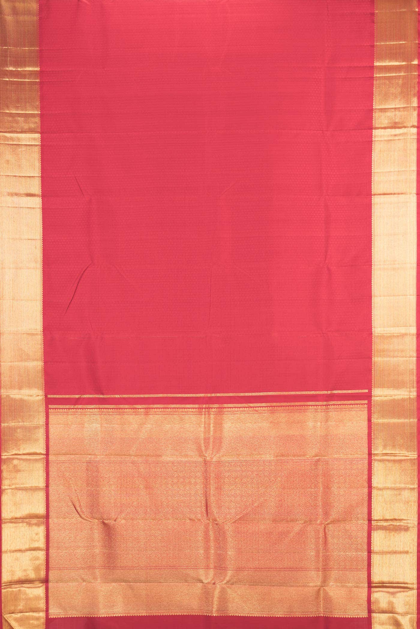 Pure Silk Pure Zari Red Dual Tone Kanchipuram Saree