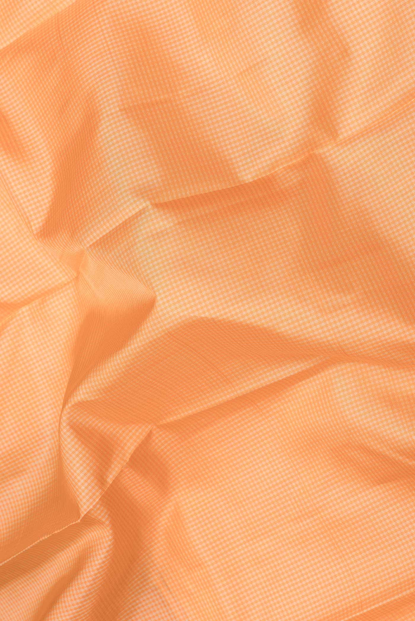 Pure Silk Pure Zari Peach Dual Tone Kanchipuram Saree