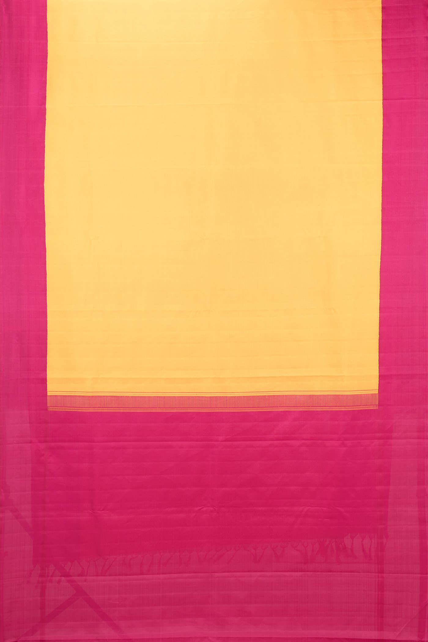 Yellow Dual Tone Kanchipuram Silk Saree