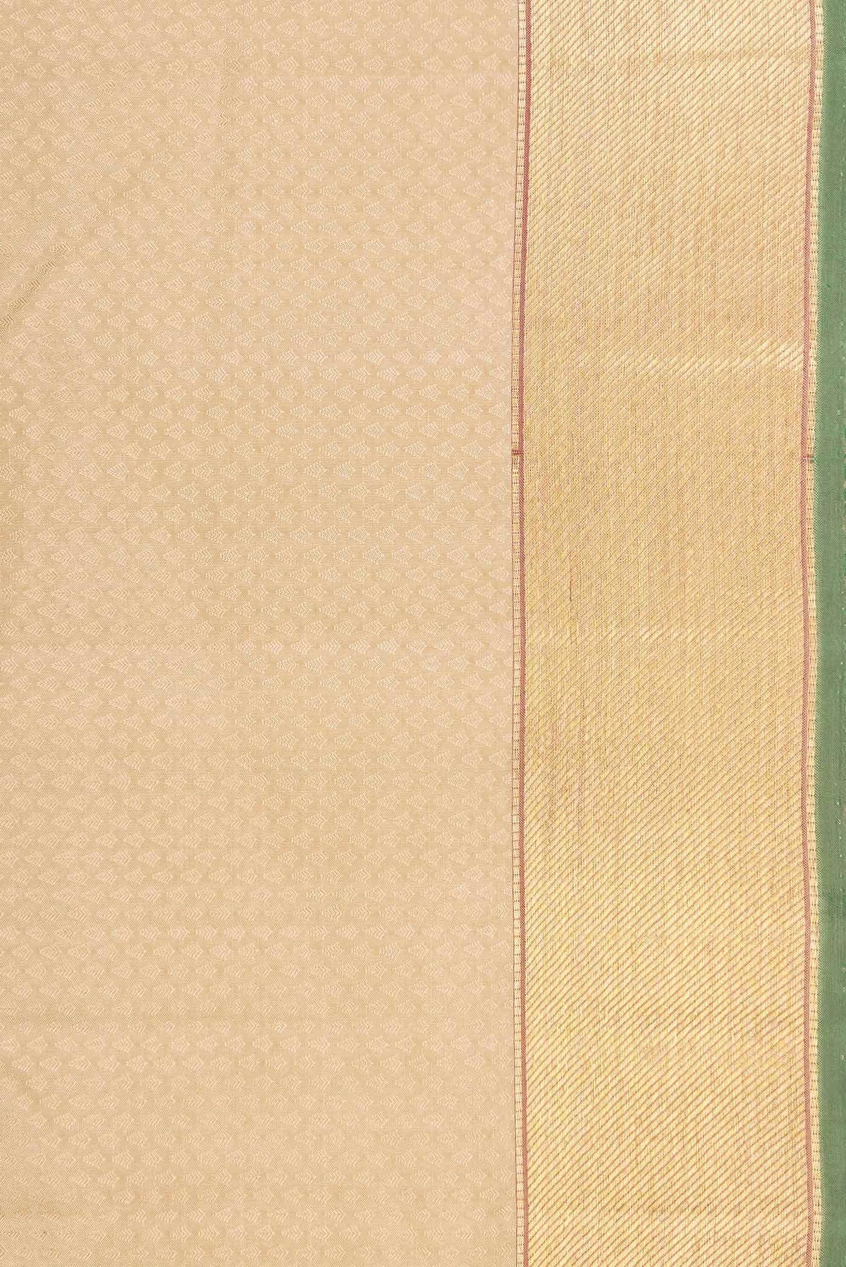 Pure Silk Pure Zari Sandal Dual Tone Kanchipuram Saree