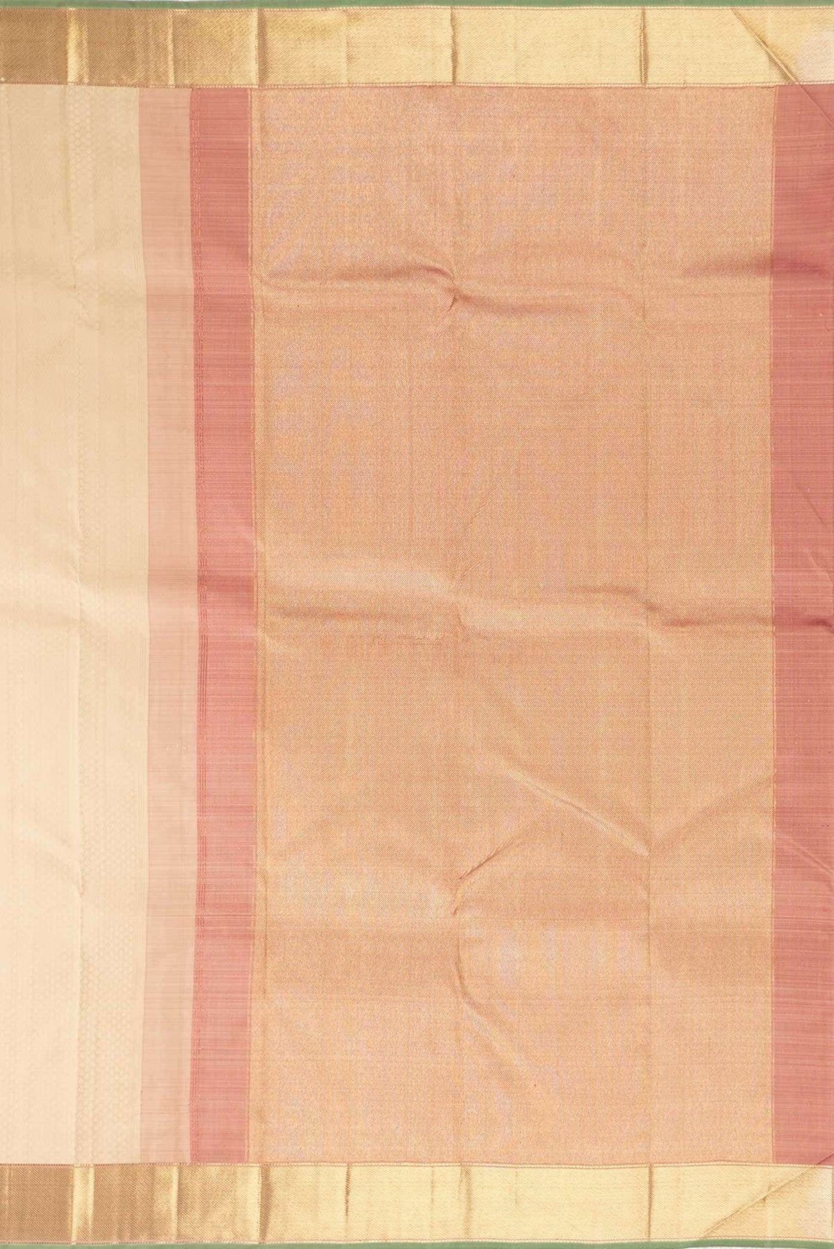 Pure Silk Pure Zari Sandal Dual Tone Kanchipuram Saree