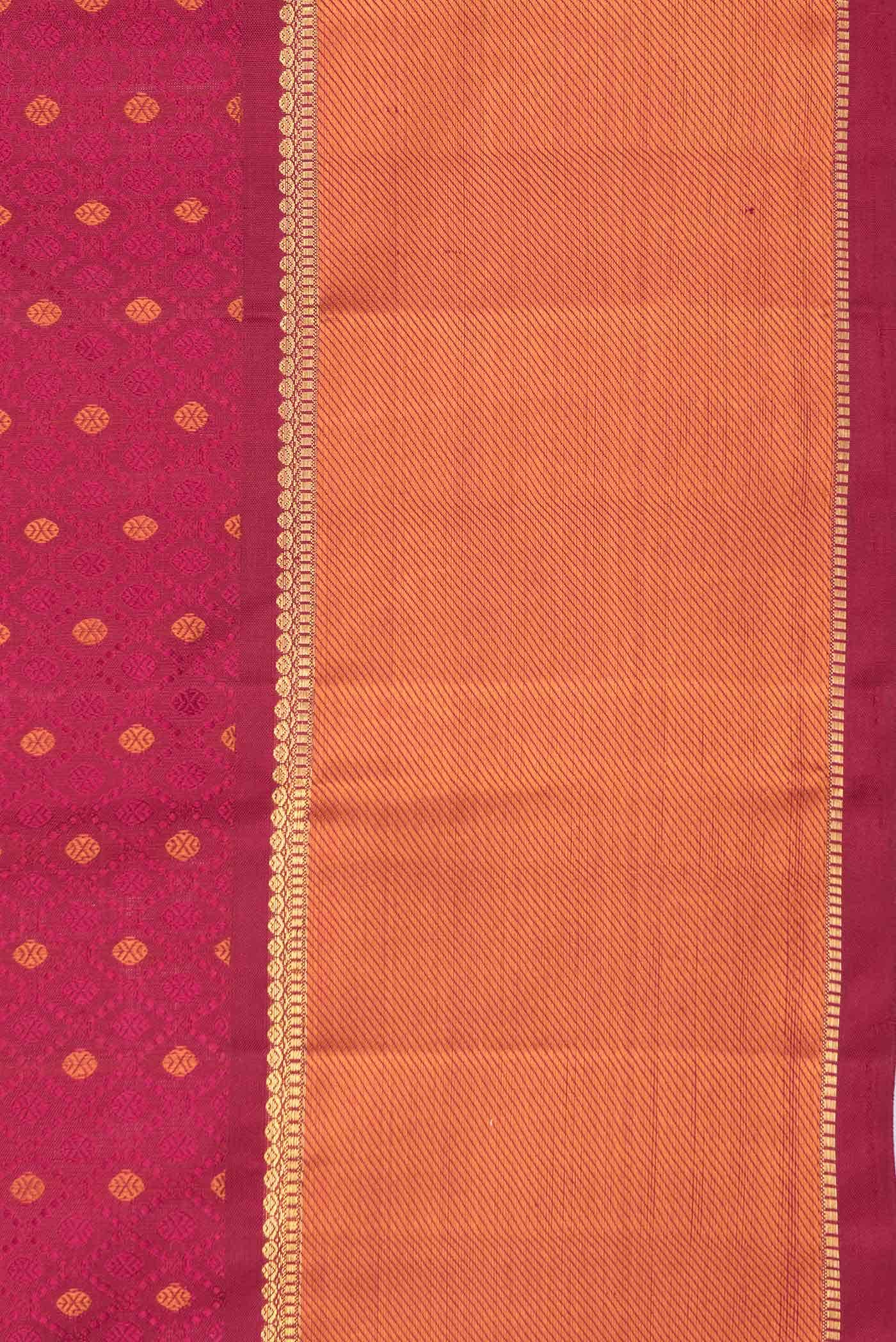 Pure Silk Pure Zari Dark Pink Dual Tone Kanchipuram Saree
