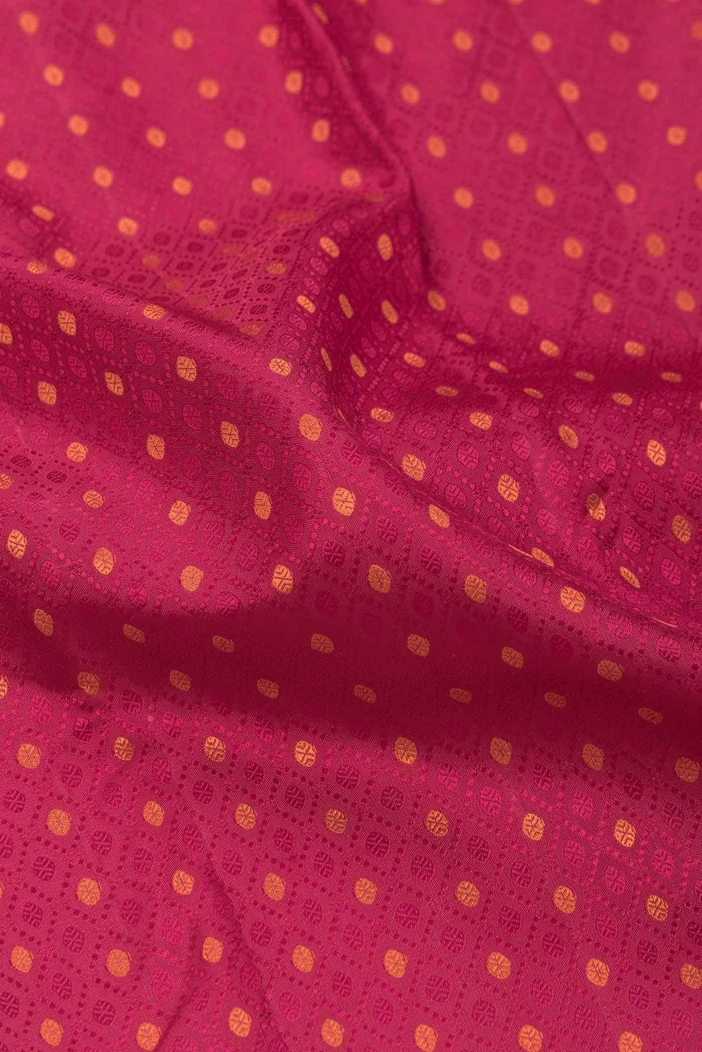 Pure Silk Pure Zari Dark Pink Dual Tone Kanchipuram Saree