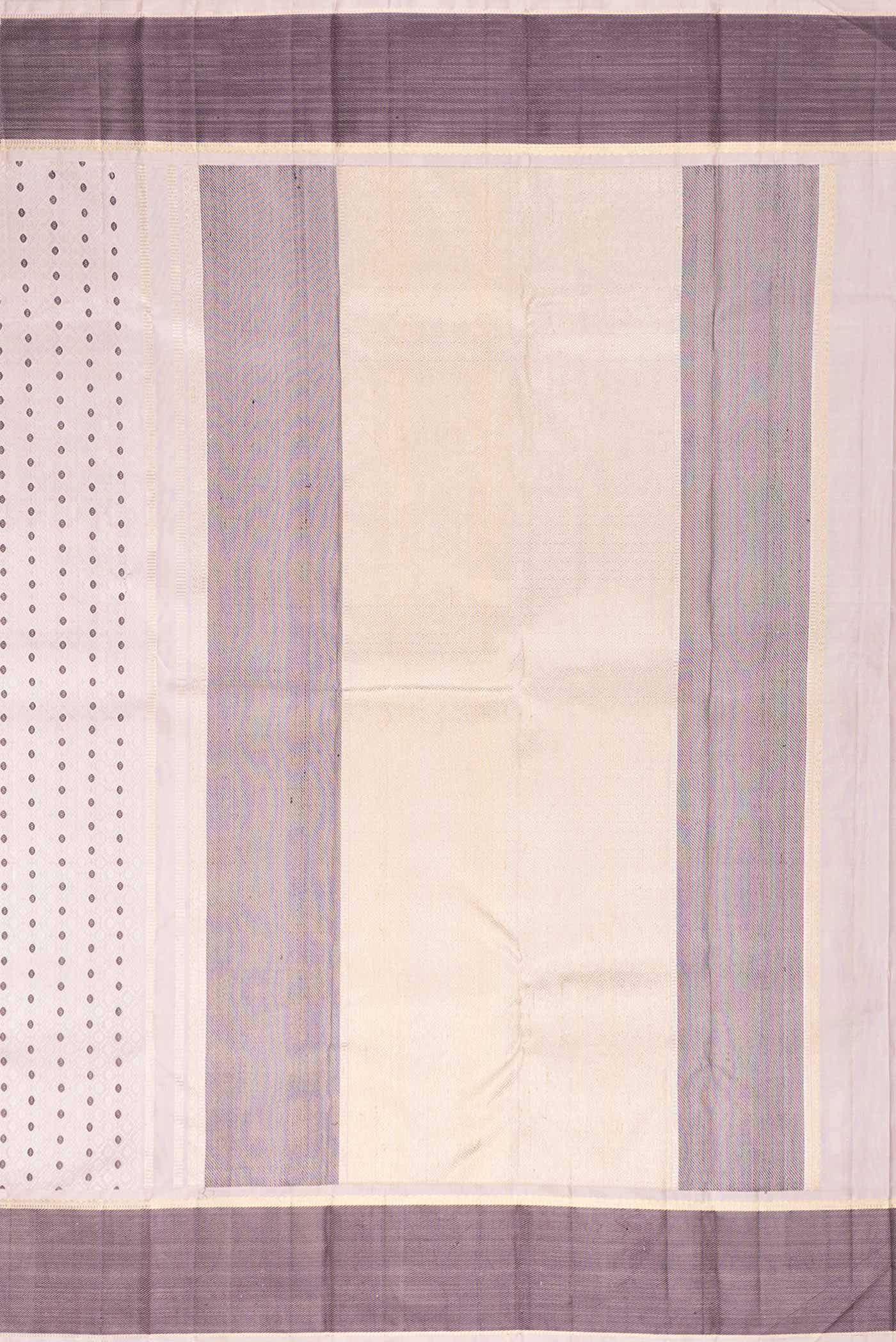 Pure Silk Pure Zari Rose Gold Dual Tone Kanchipuram Saree