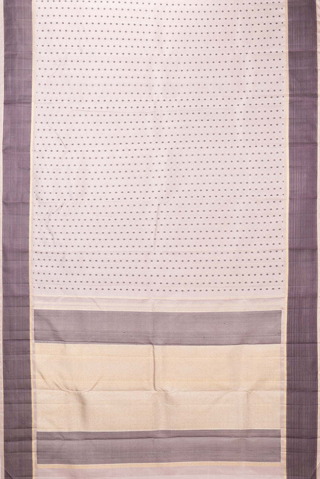 Pure Silk Pure Zari Rose Gold Dual Tone Kanchipuram Saree