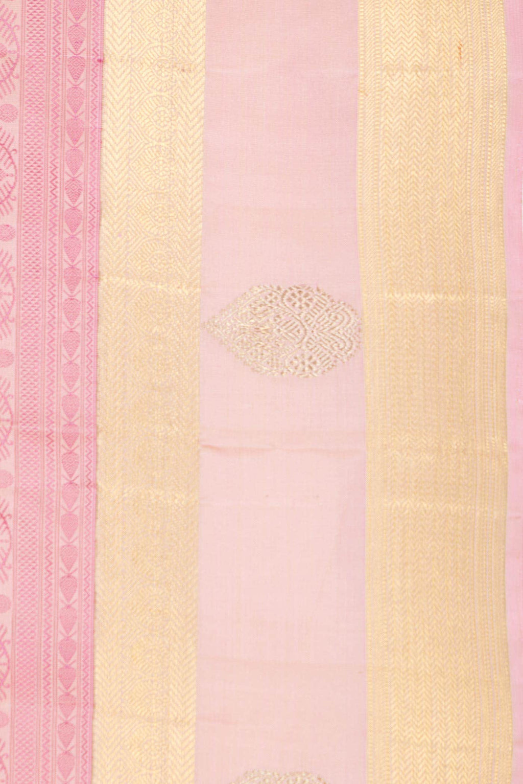 Pure Silk Pure Zari Pink Dual Tone Kanchipuram Saree