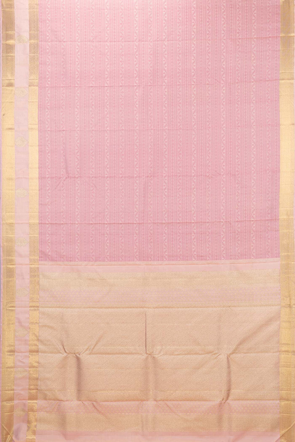Pure Silk Pure Zari Pink Dual Tone Kanchipuram Saree