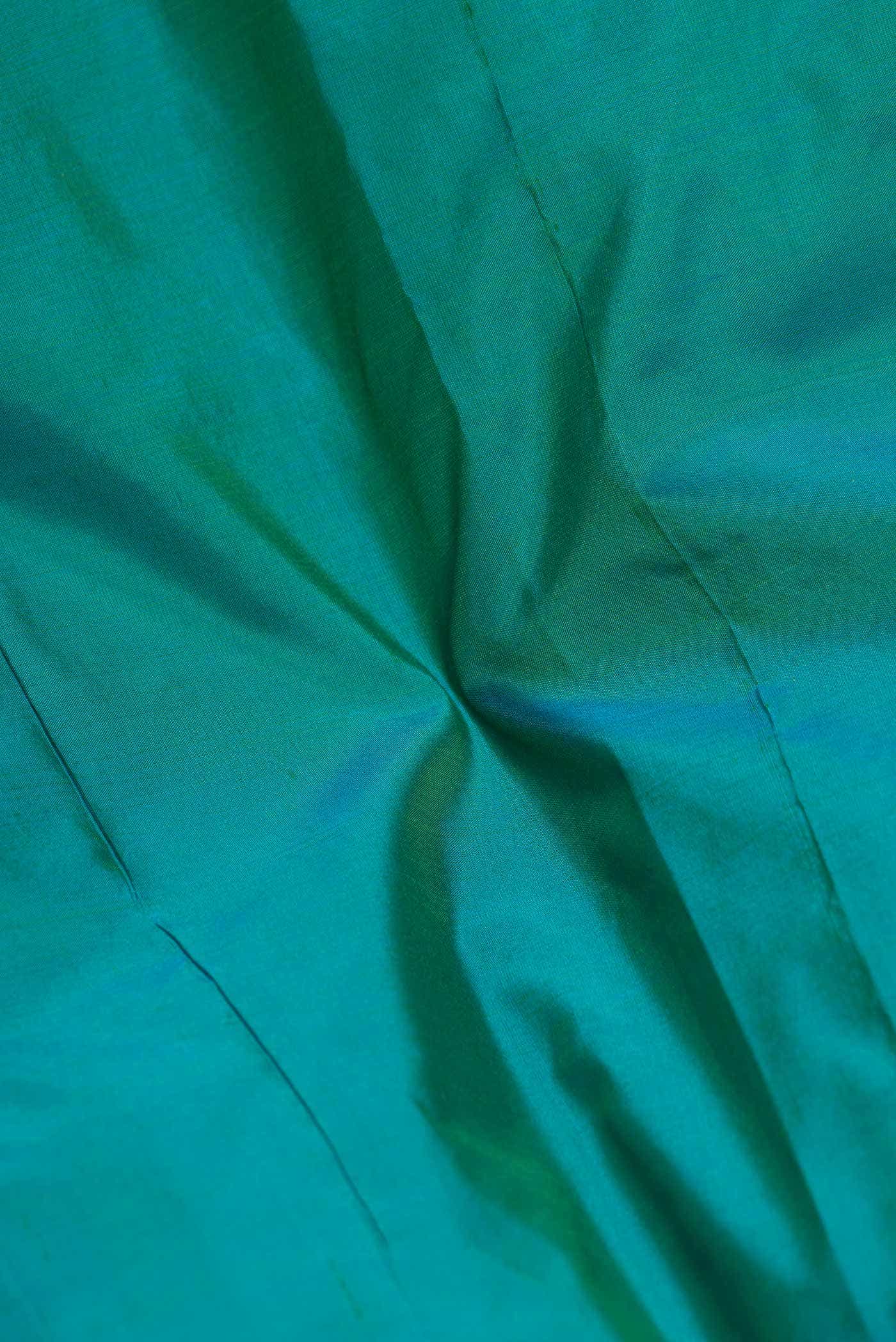 Aqua Green Dual Tone Kanchipuram Silk Saree