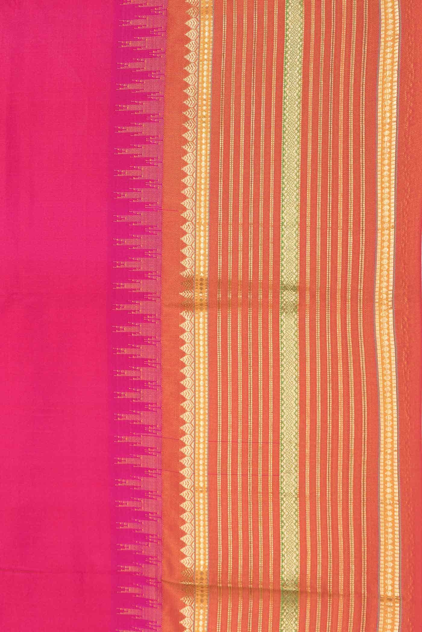 Pink Dual Tone Kanchipuram Silk Saree