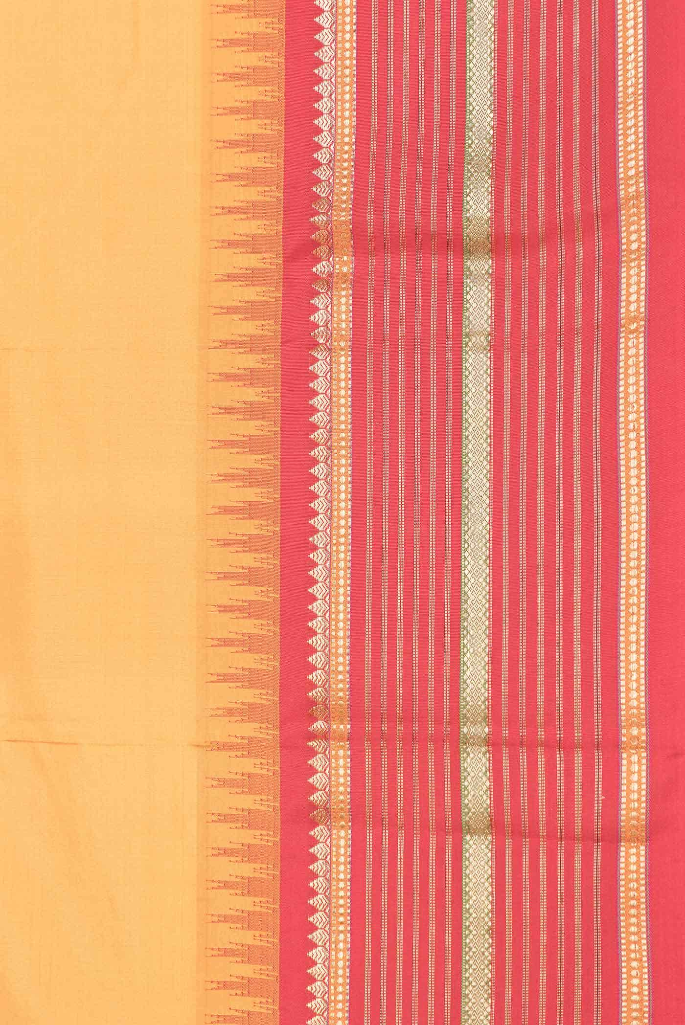 Mustard Dual Tone Kanchipuram Silk Saree