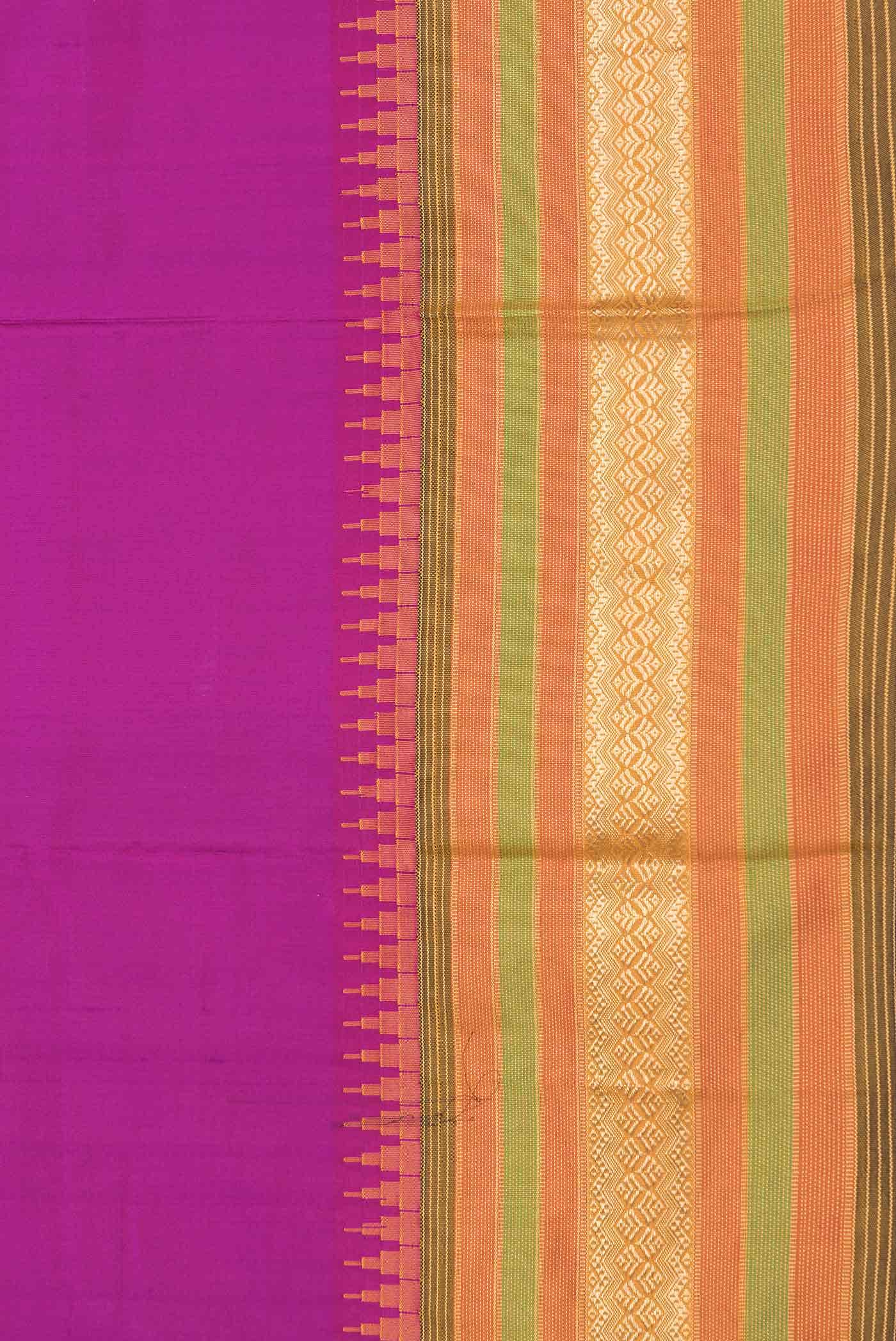 Purple Dual Tone Kanchipuram Silk Saree