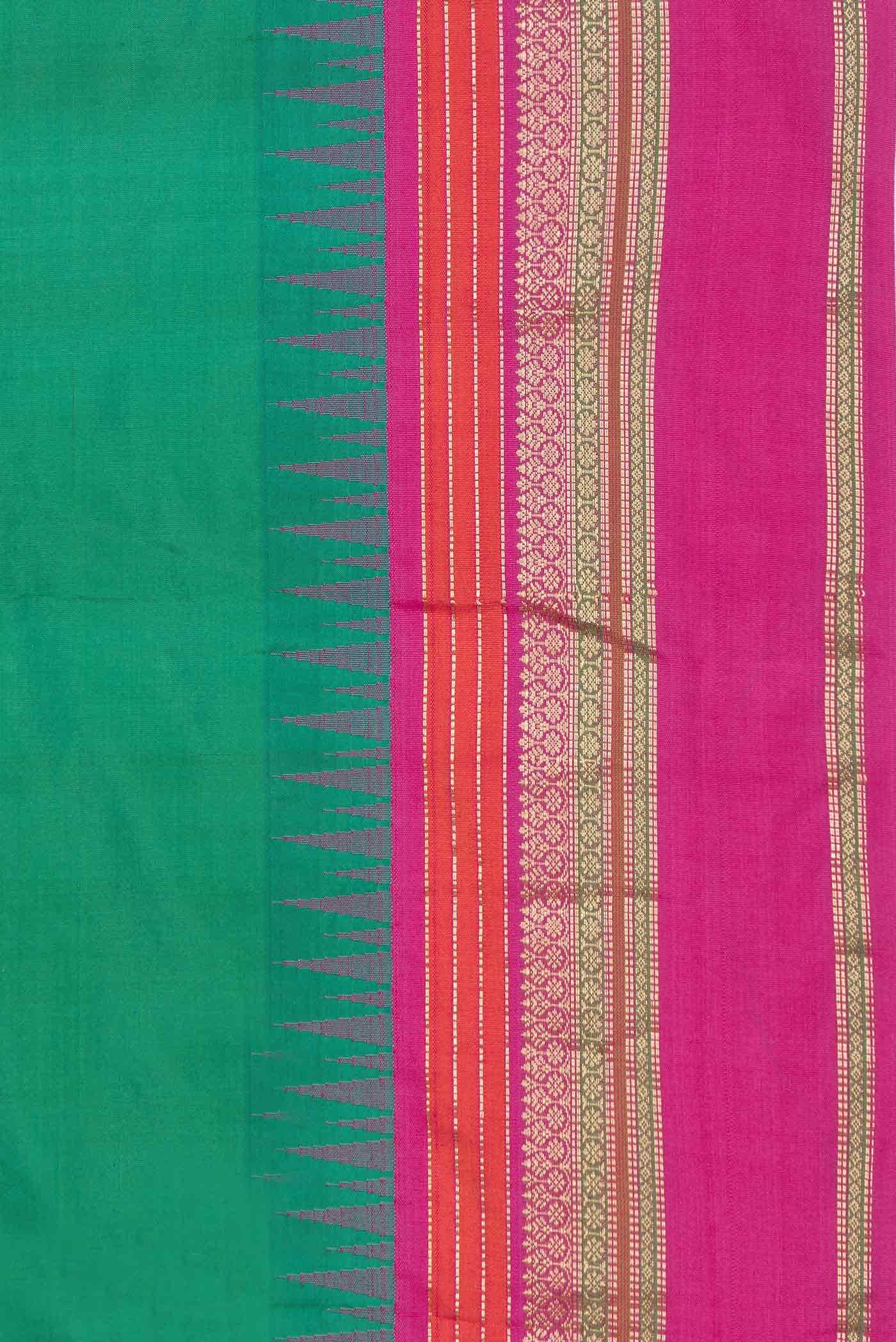 Green Dual Tone Kanchipuram Silk Saree