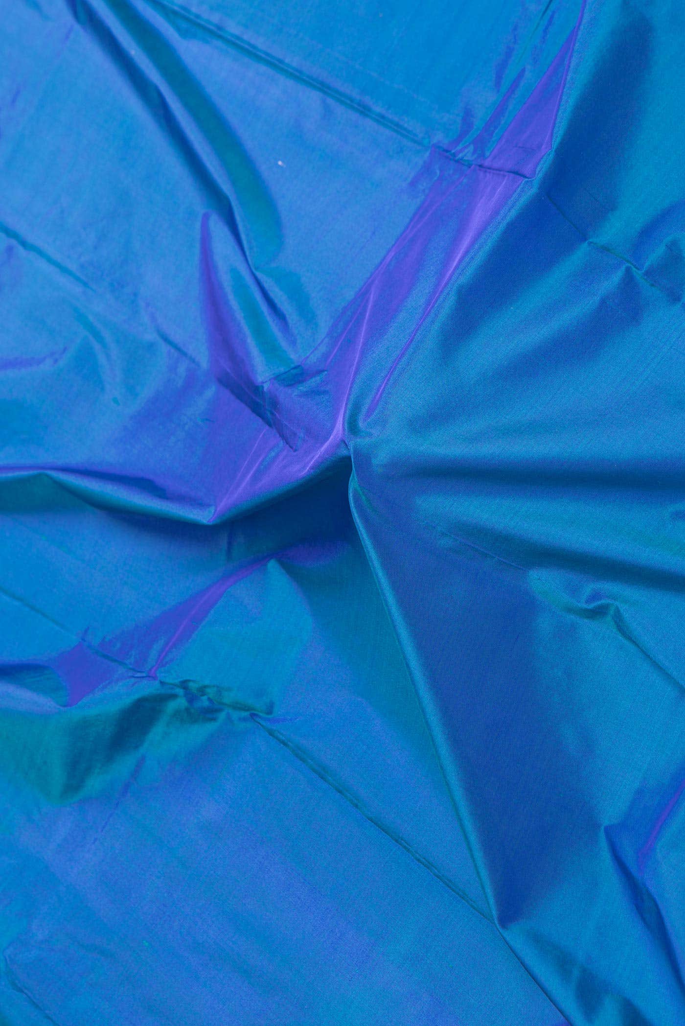 Peacock Blue Dual Tone Kanchipuram Silk Saree