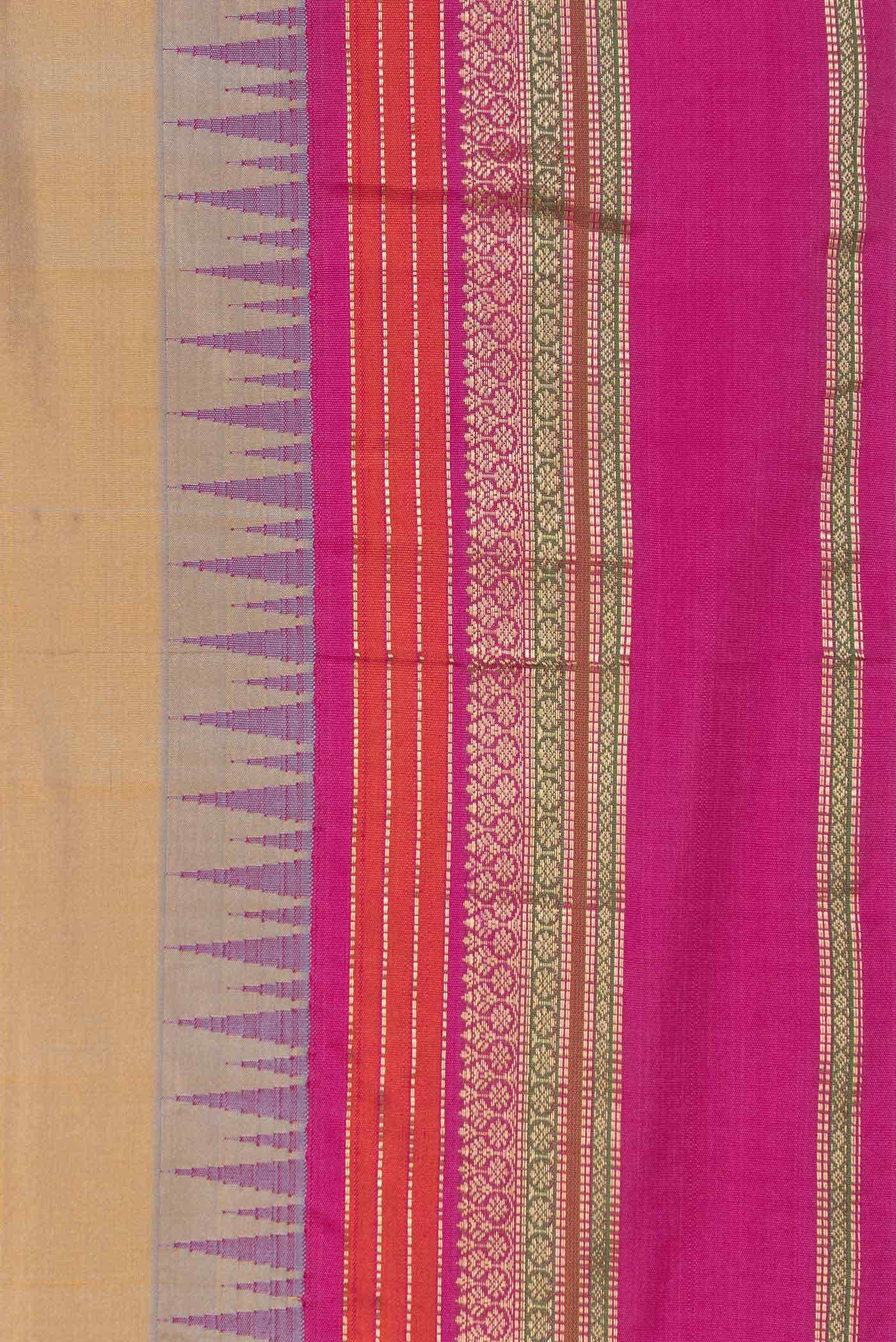 Gold Dual Tone Kanchipuram Silk Saree