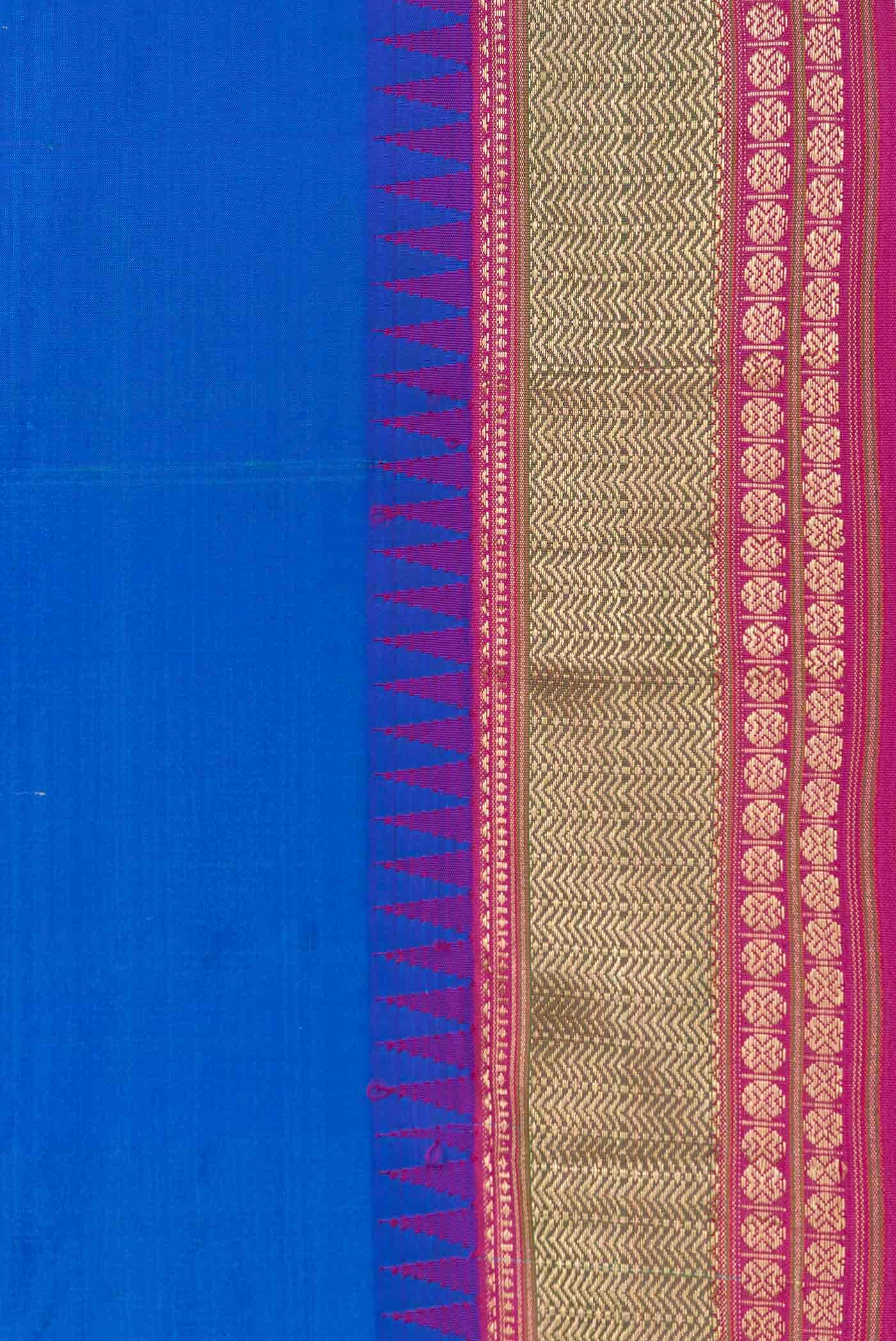 Royal Blue Dual Tone Kanchipuram Silk Saree