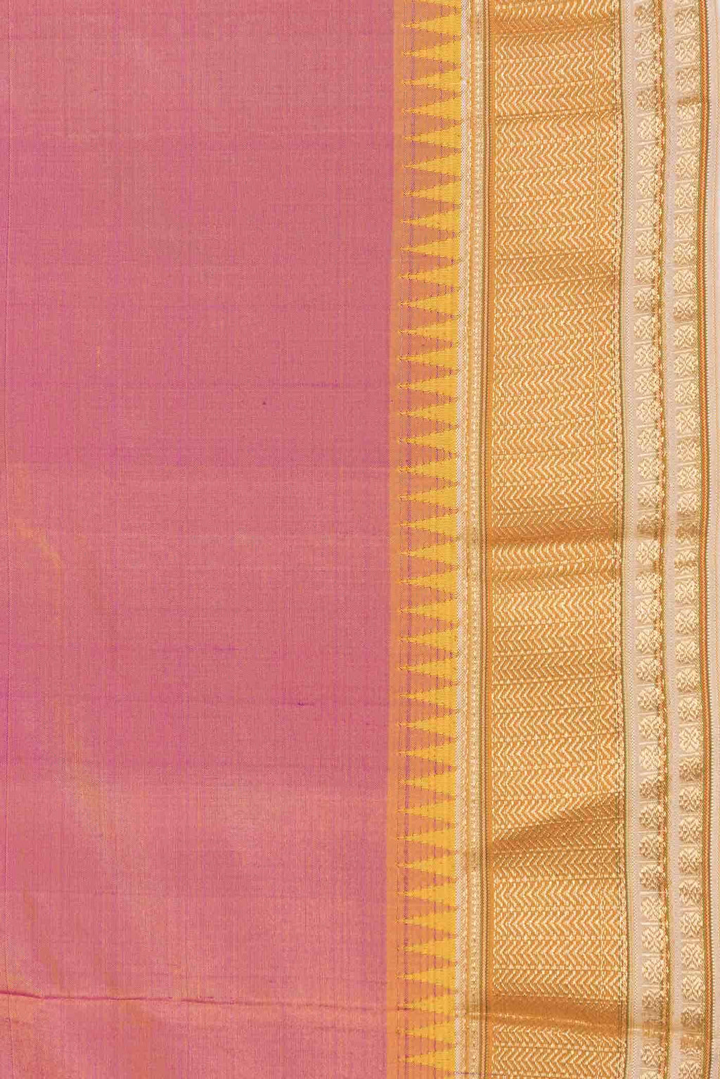 Pink Dual Tone Kanchipuram Silk Saree