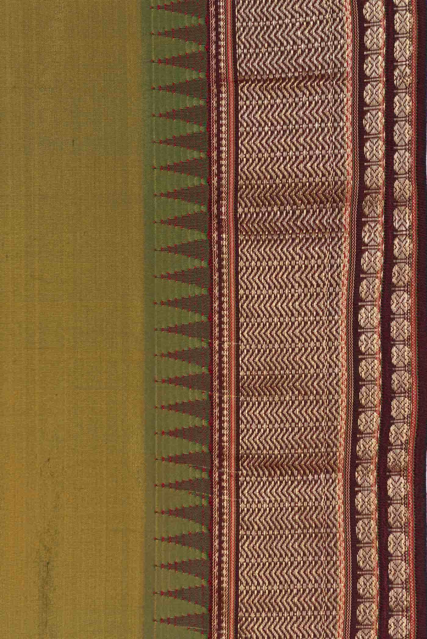 Green Dual Tone Kanchipuram Silk Saree